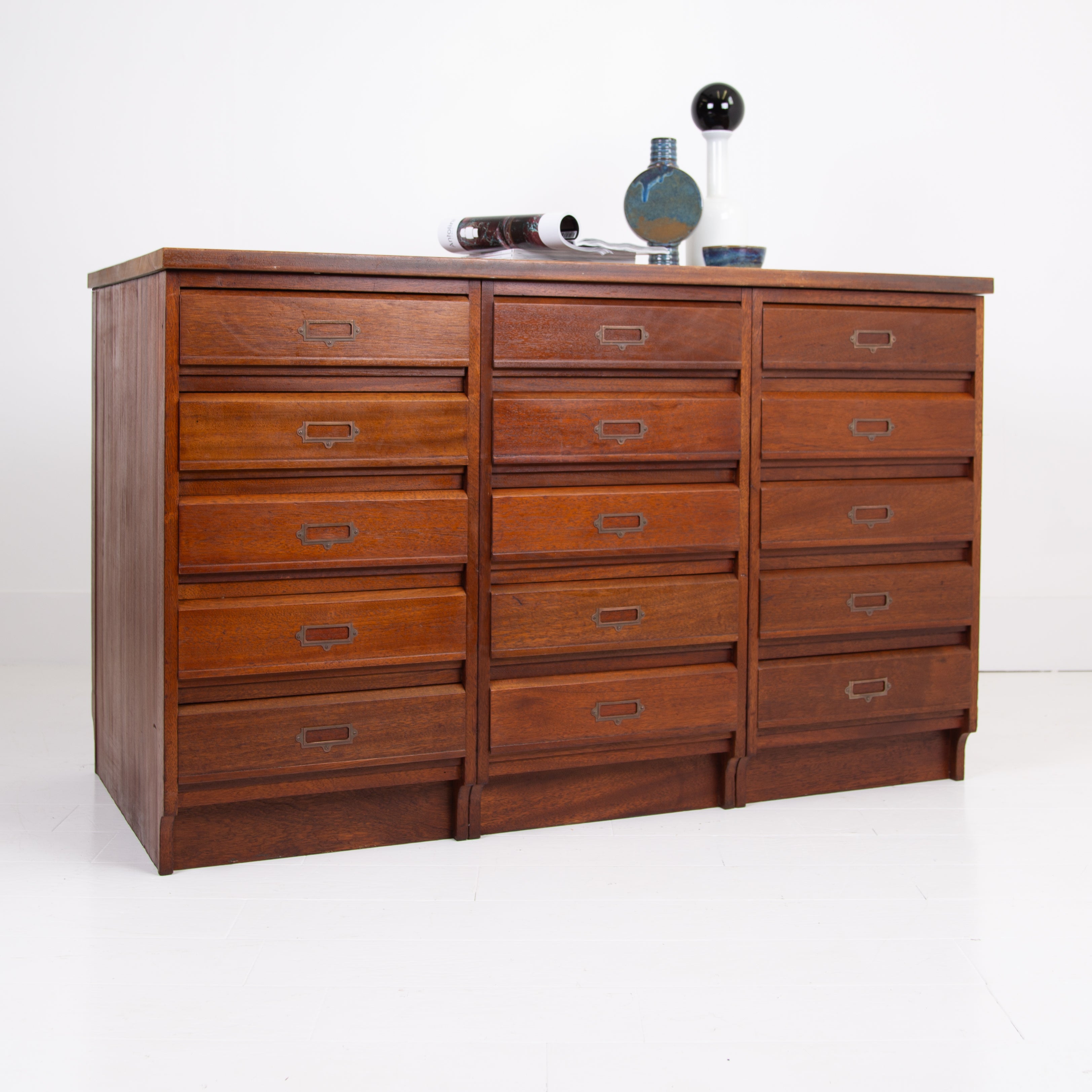 Mid Century Science Lab 15 Drawer Cabinet We have 2