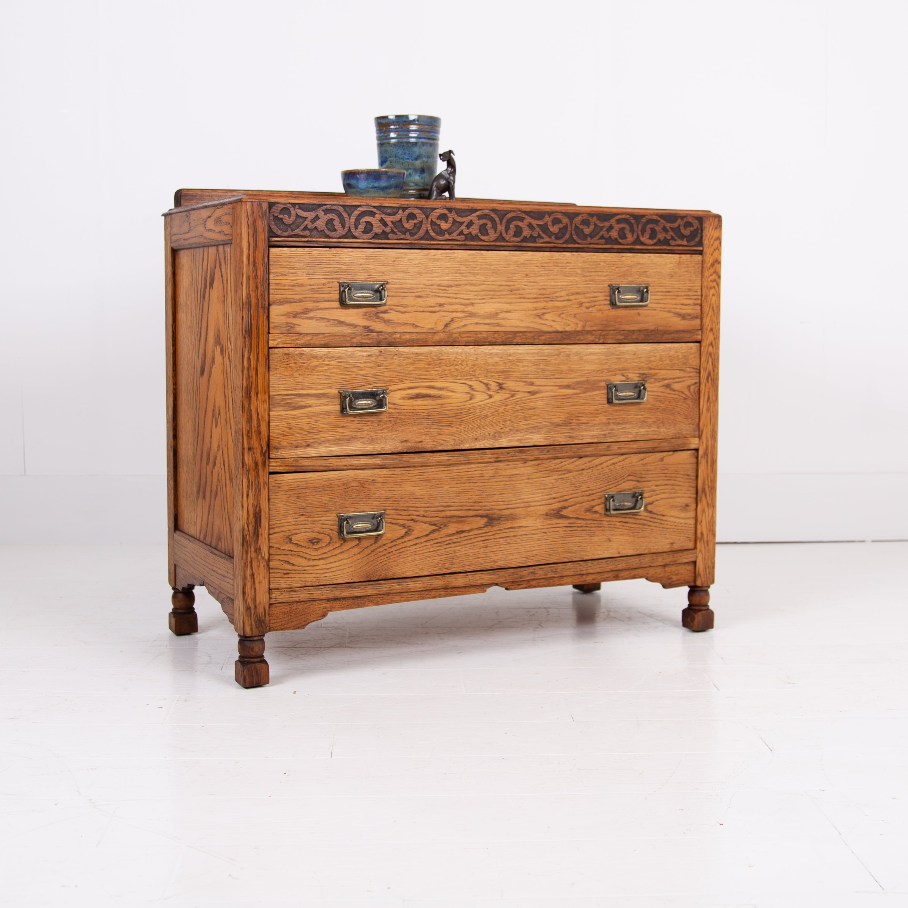 1920s English Oak Chest Drawers