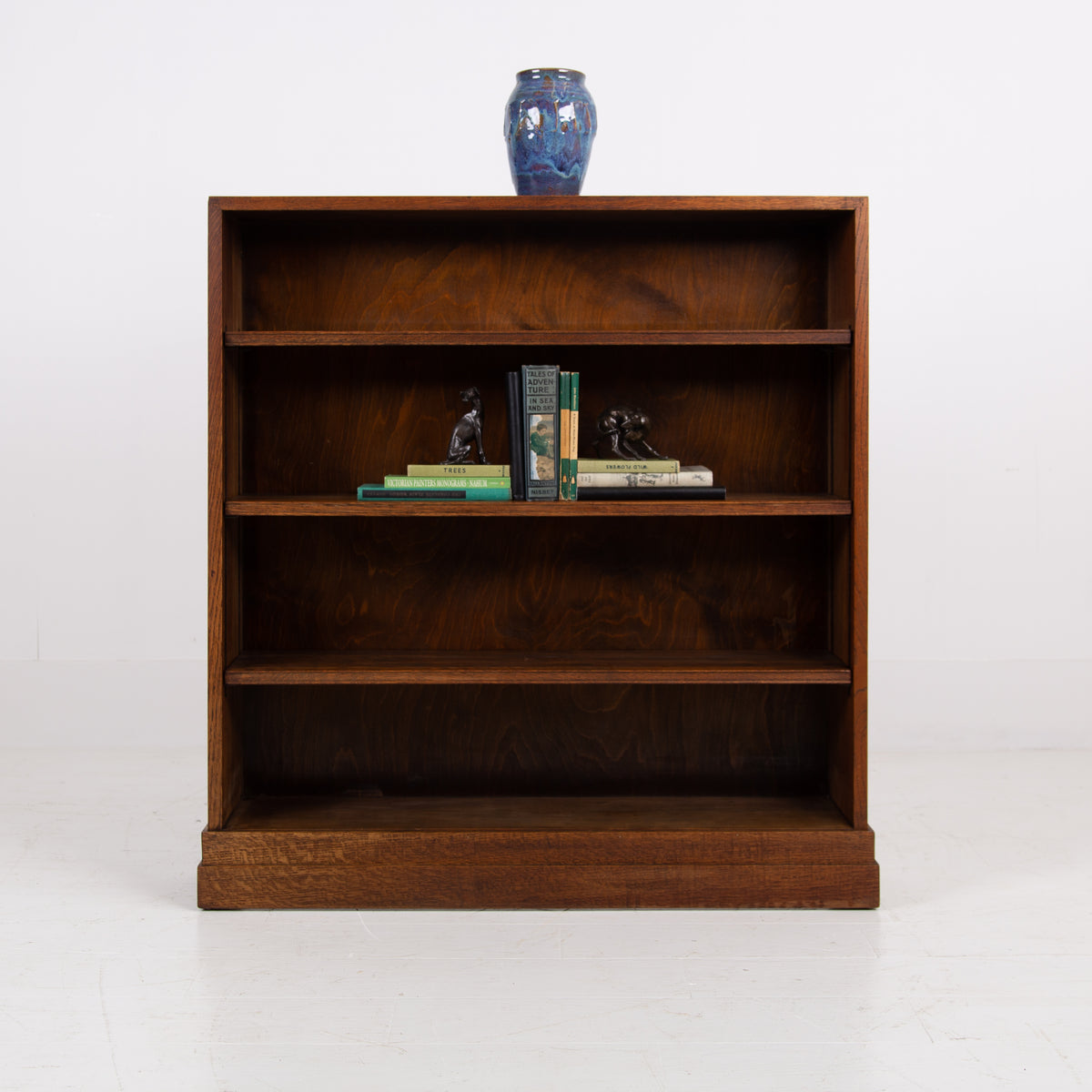 English Oak Open Bookcase by Inglesants 1920s