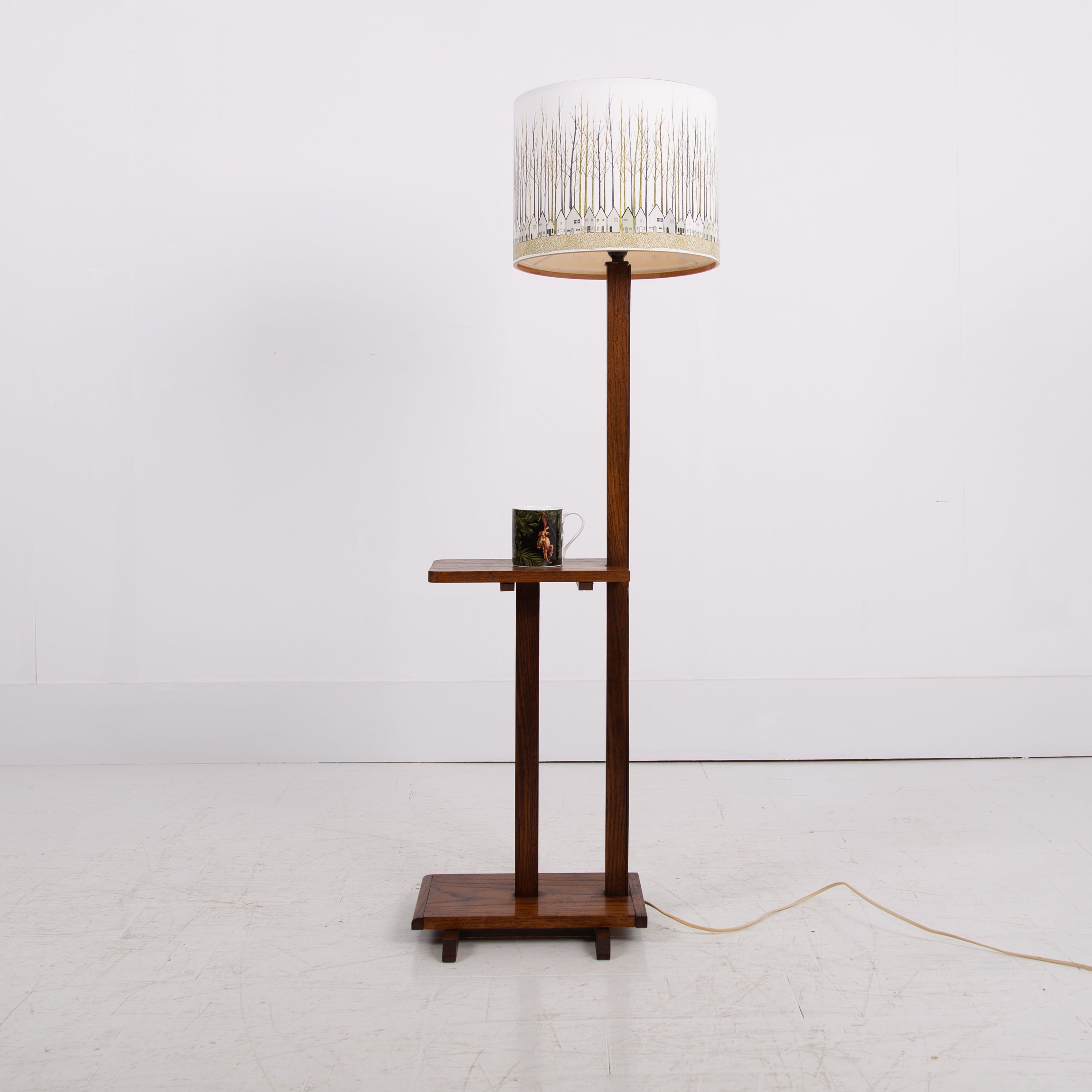 Delightful Oak Art Deco Floor Lamp English C1930