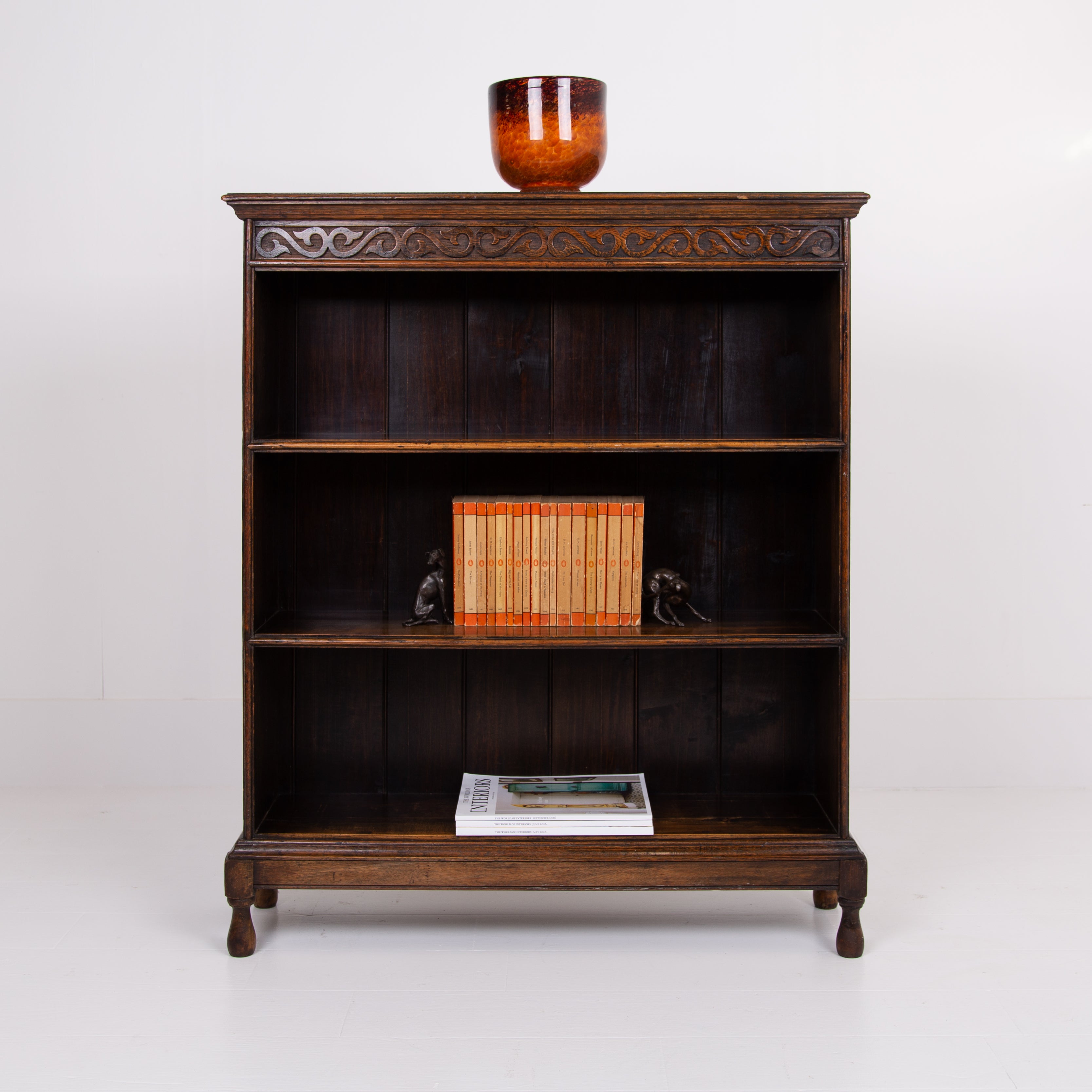 Late Victorian Oak 3 Tier bookcase 1900s