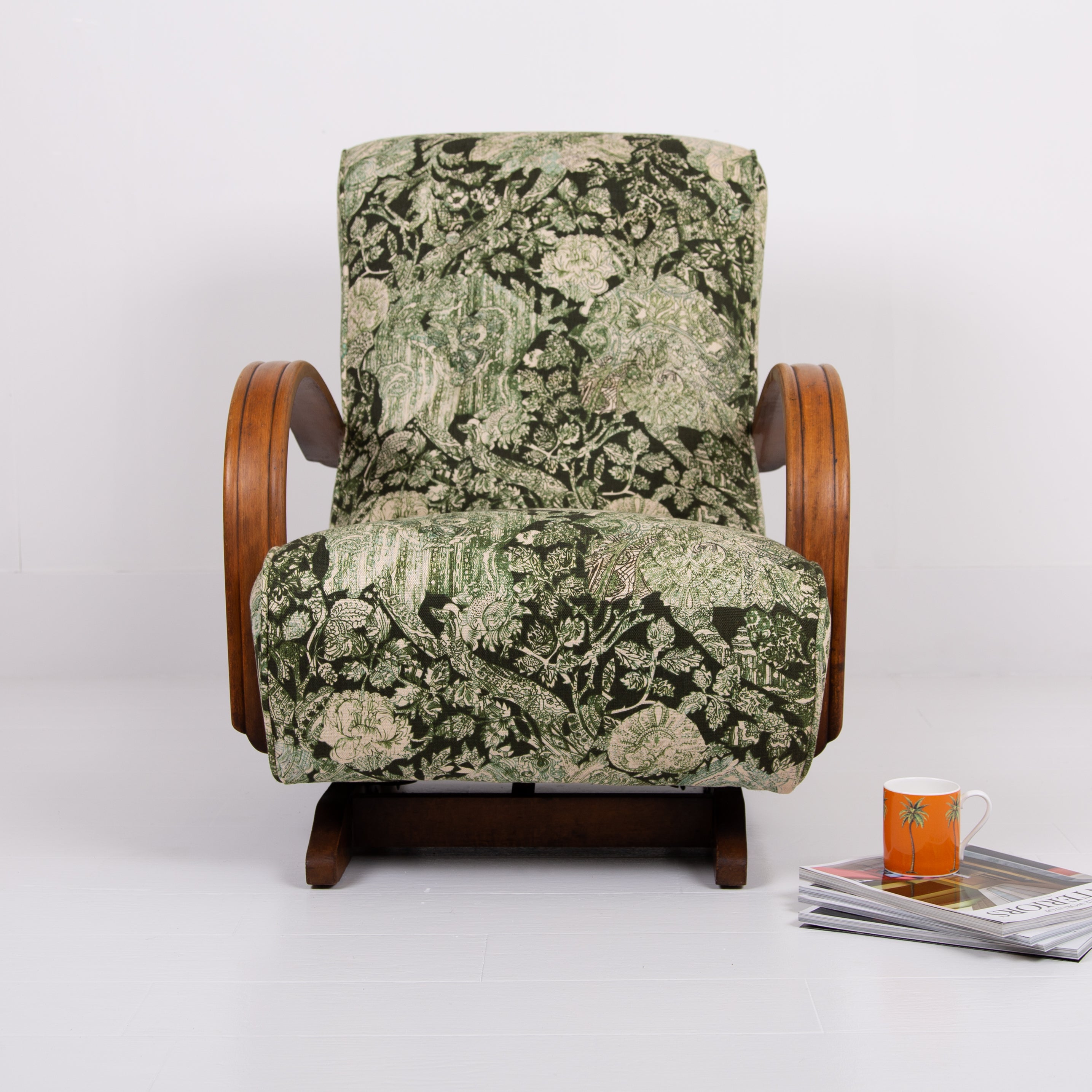 Art Deco Bentwood Armchair New Liberty Upholstery C1930