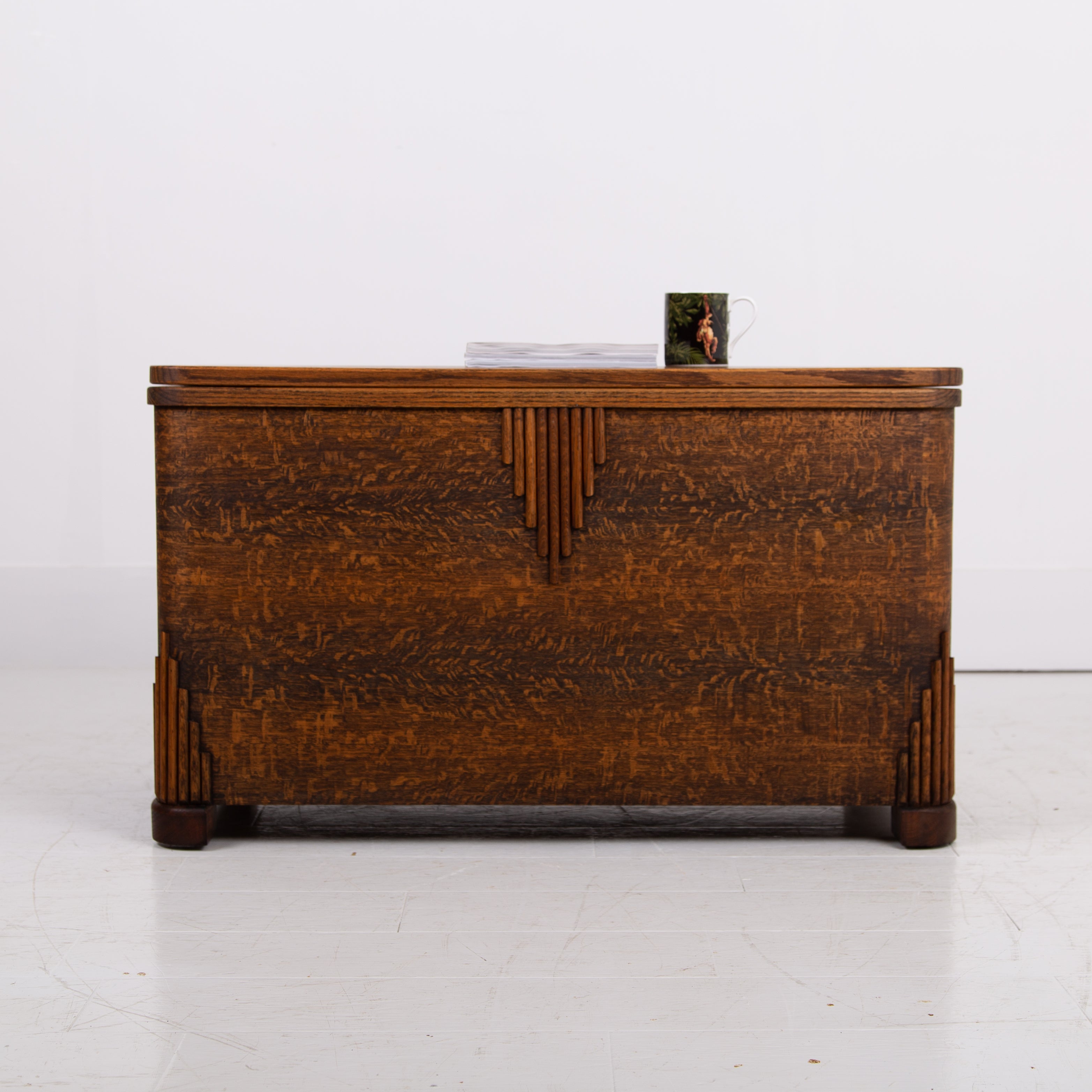 Art Deco Oak Blanket Box Chest English C1930s