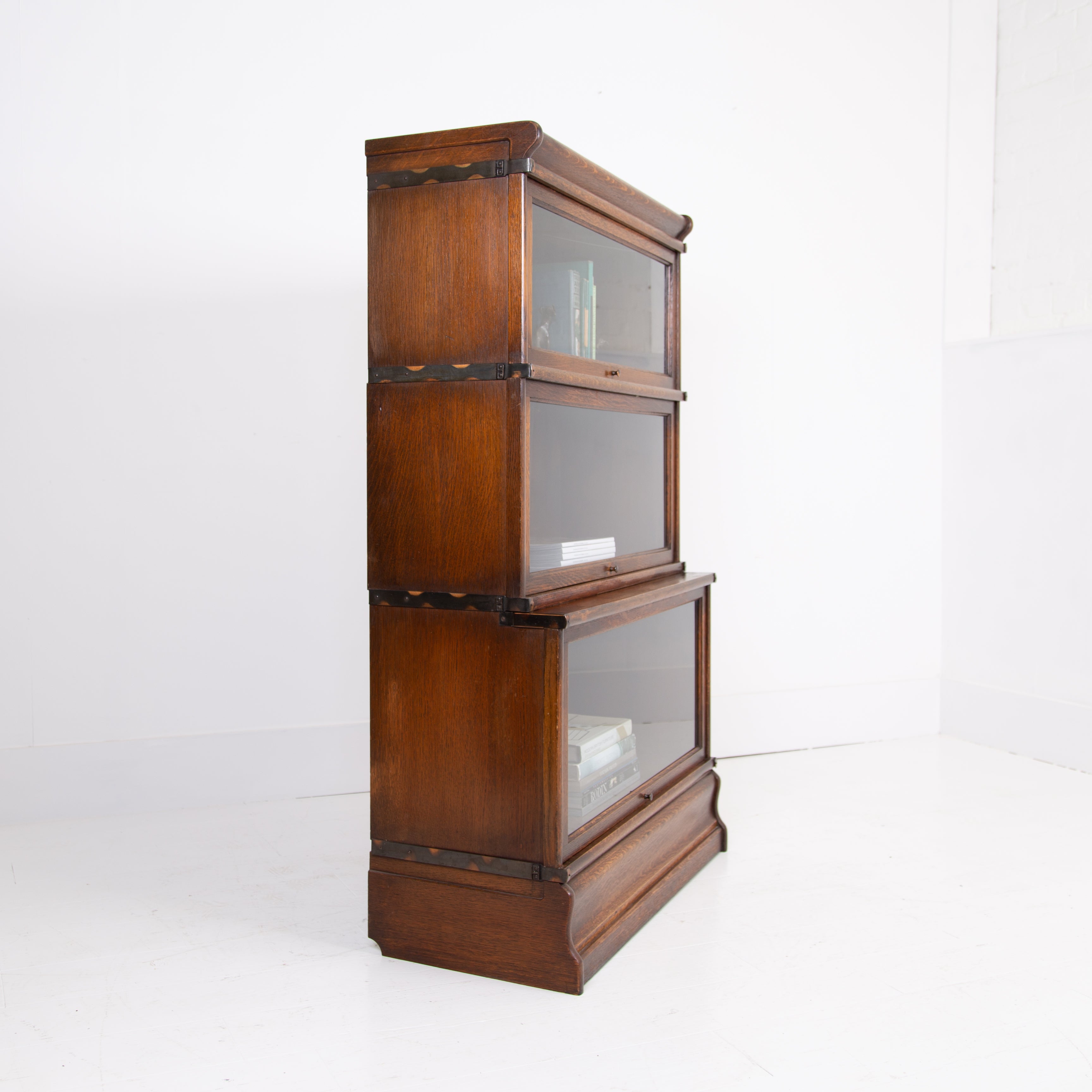 Oak Globe Wernicke Glazed Barristers Bookcase C1920