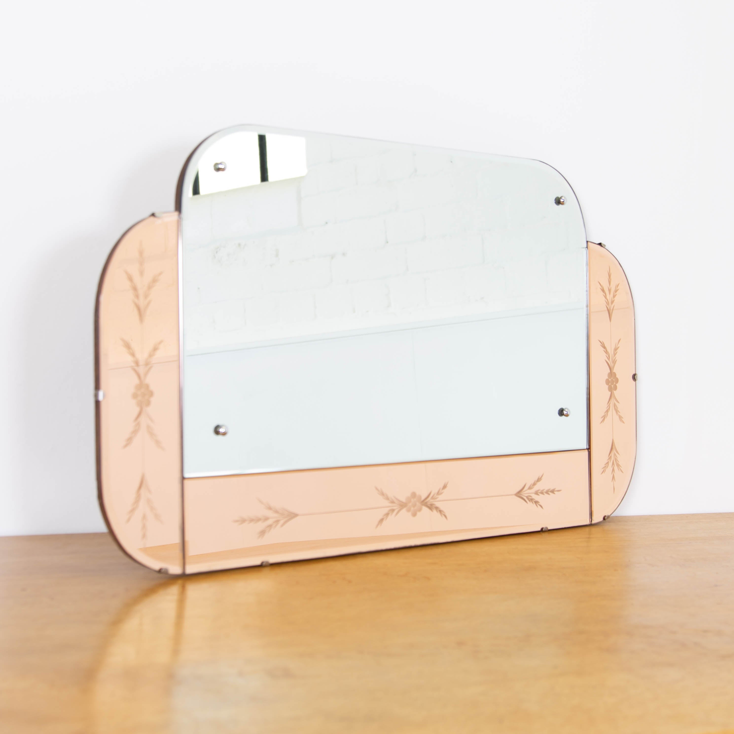 Attractive Art Deco Wall Mirror C1930
