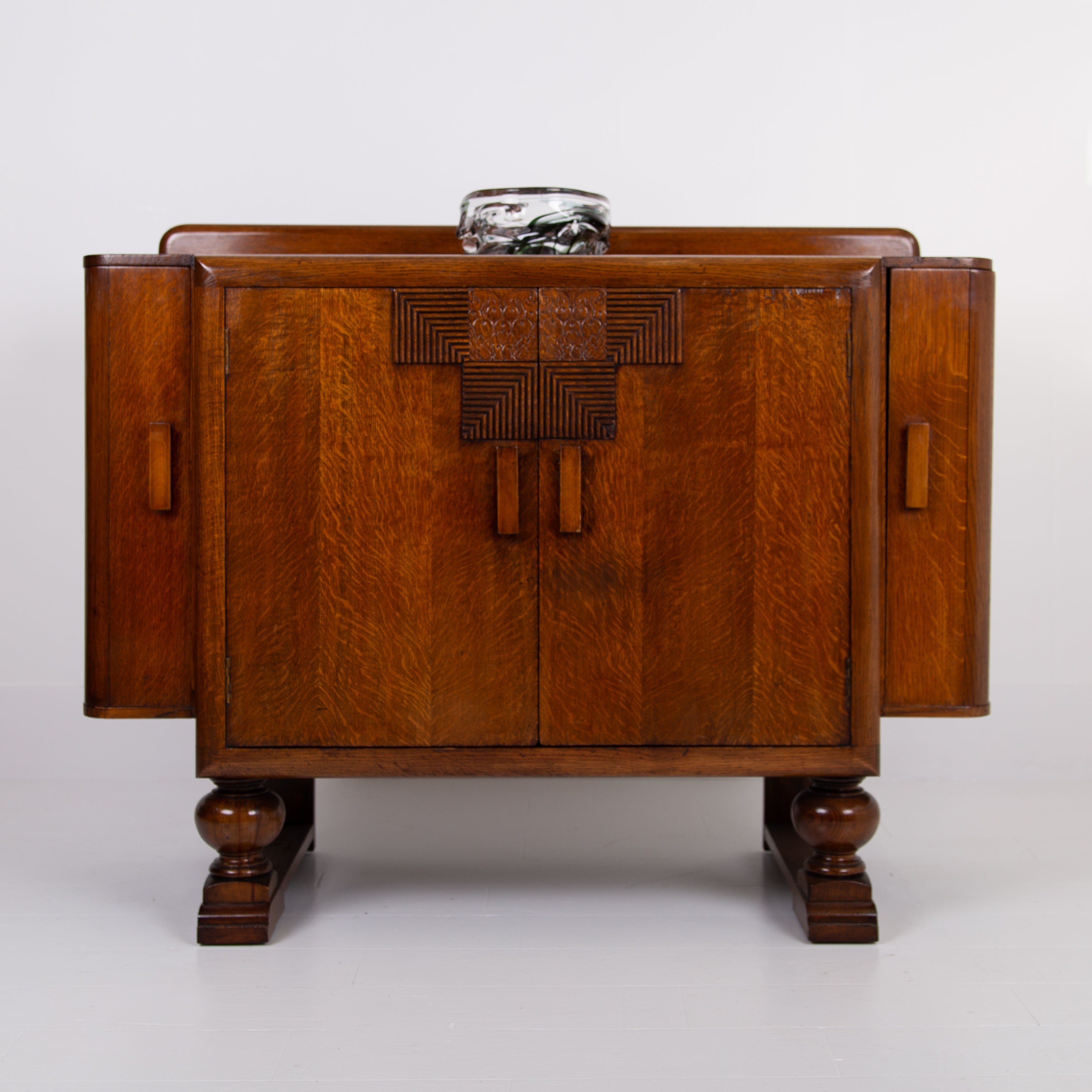 Art Deco Oak Sideboard Cabinet 1930 By Gomme