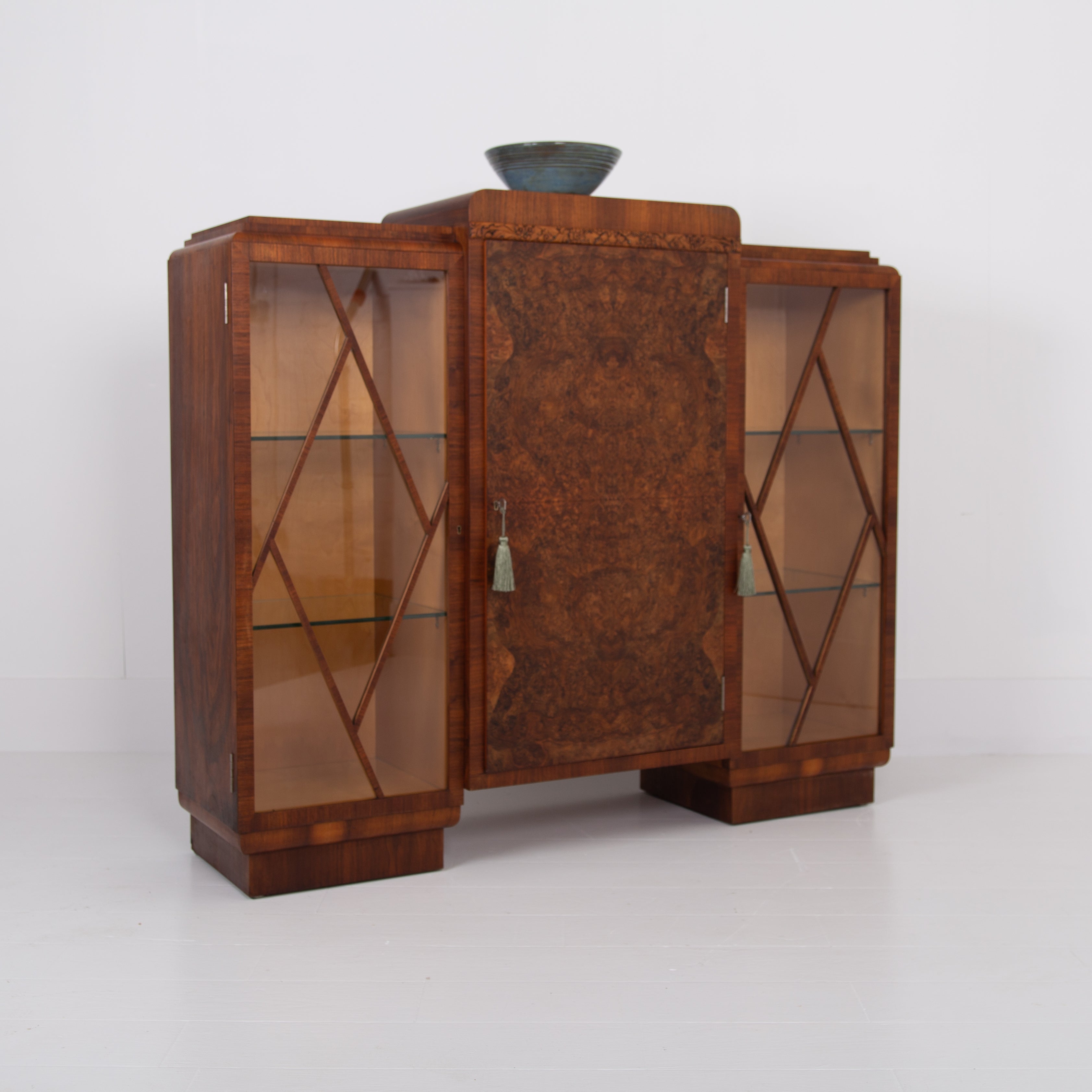 A Superior Art Deco Glazed Cabinet C1930