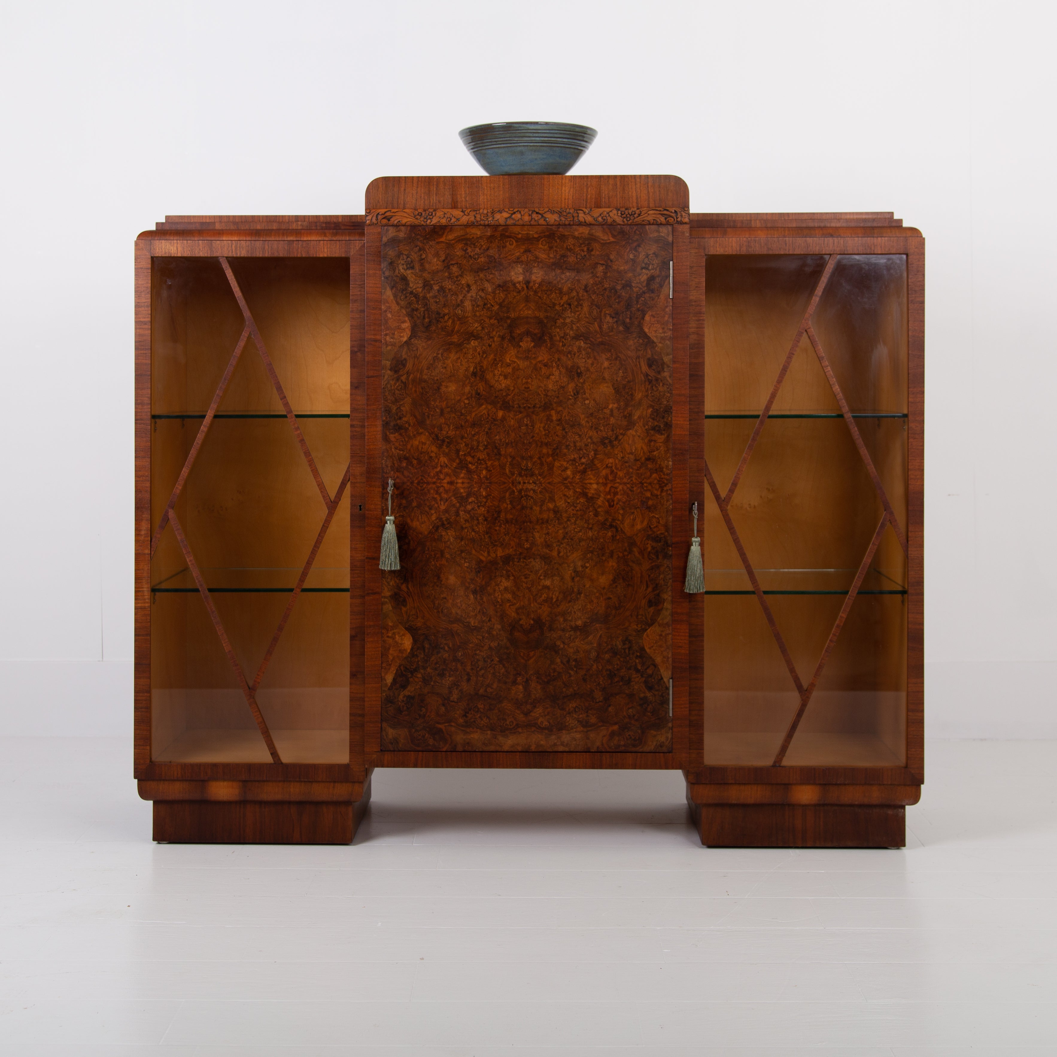 A Superior Art Deco Glazed Cabinet C1930