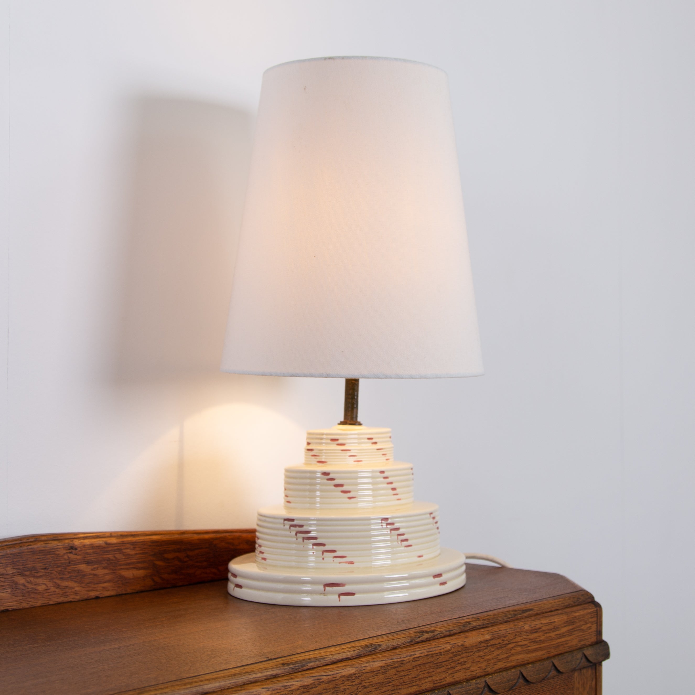 Attractive Art Deco Table Lamp By Wedgwood