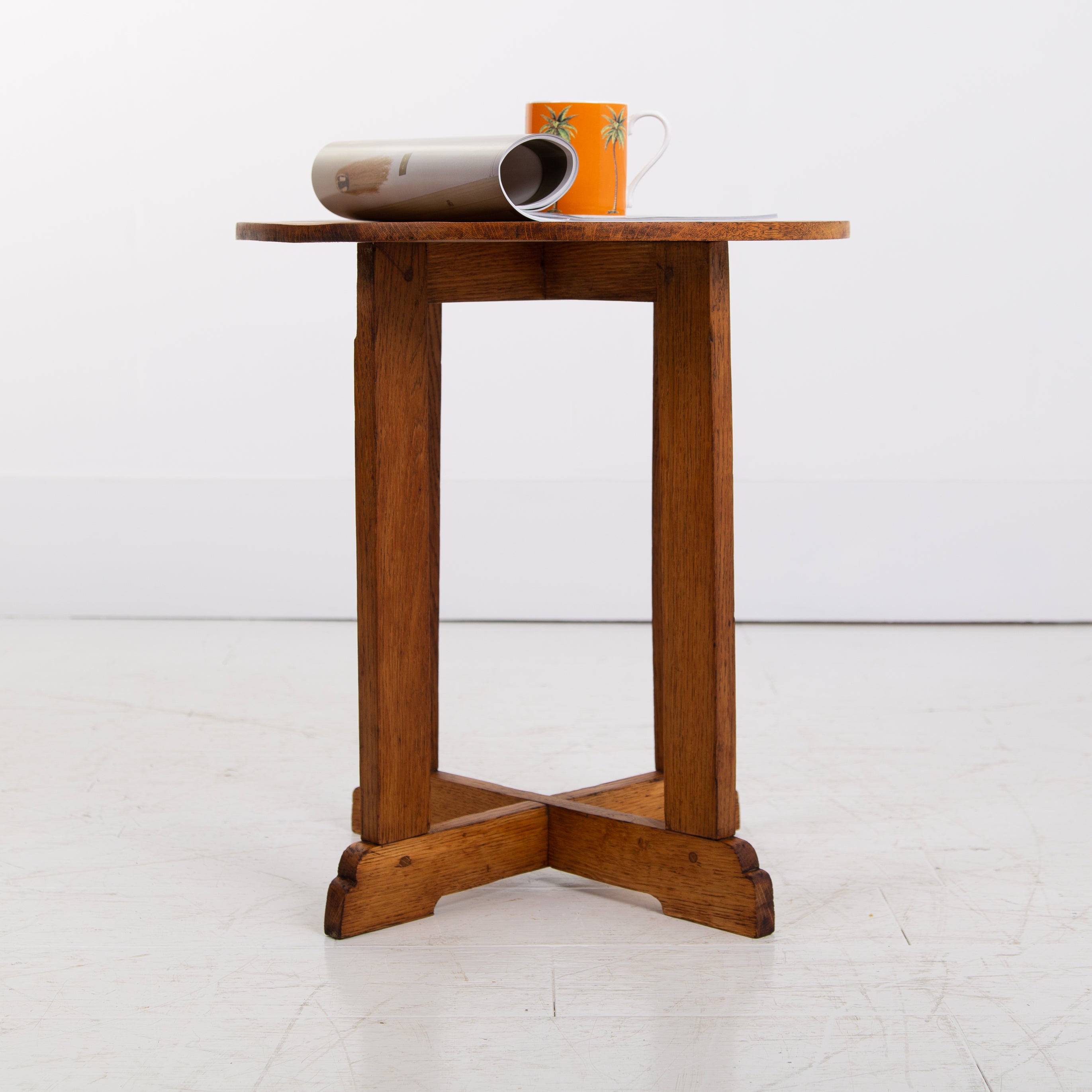 A Cotswold School Oak Side Table C1920