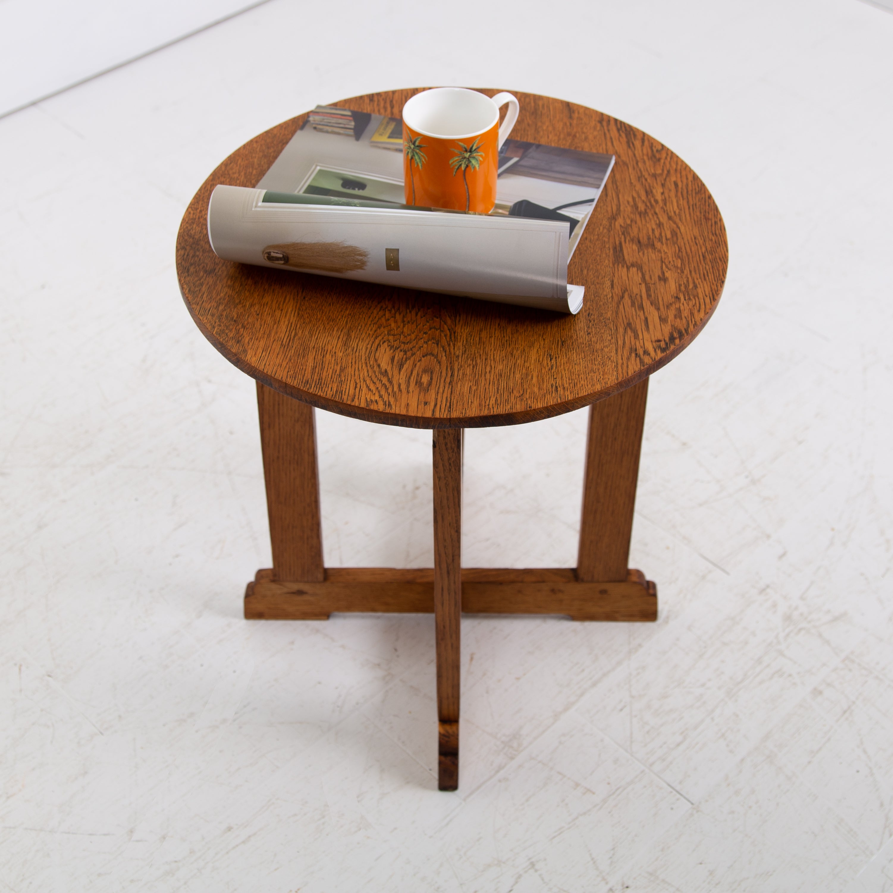A Cotswold School Oak Side Table C1920