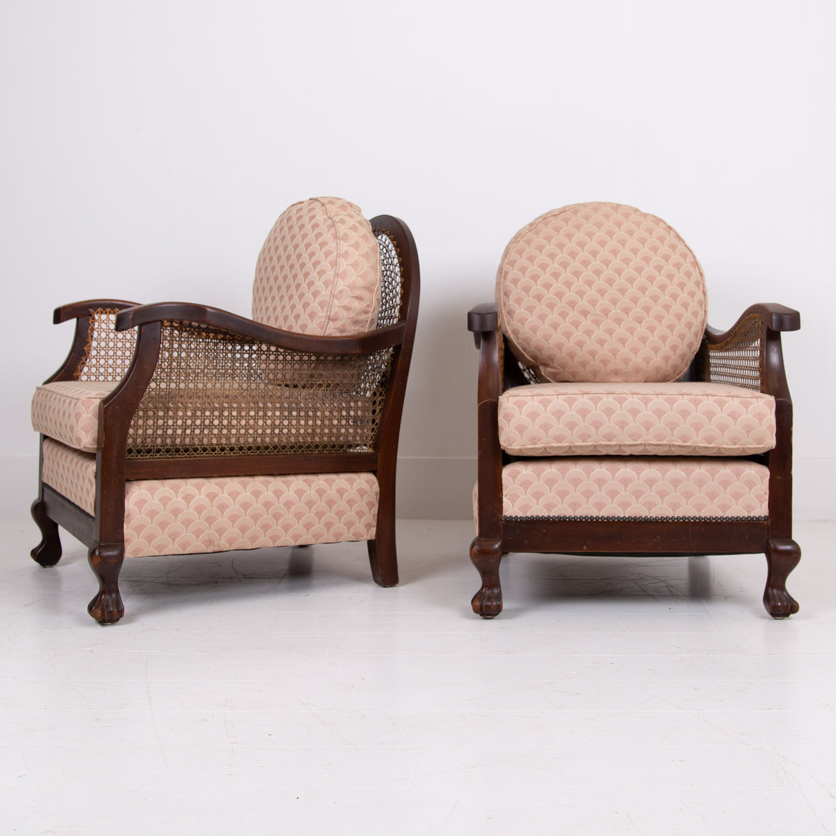 Pair of Attractive Bergere Armchairs 1920s