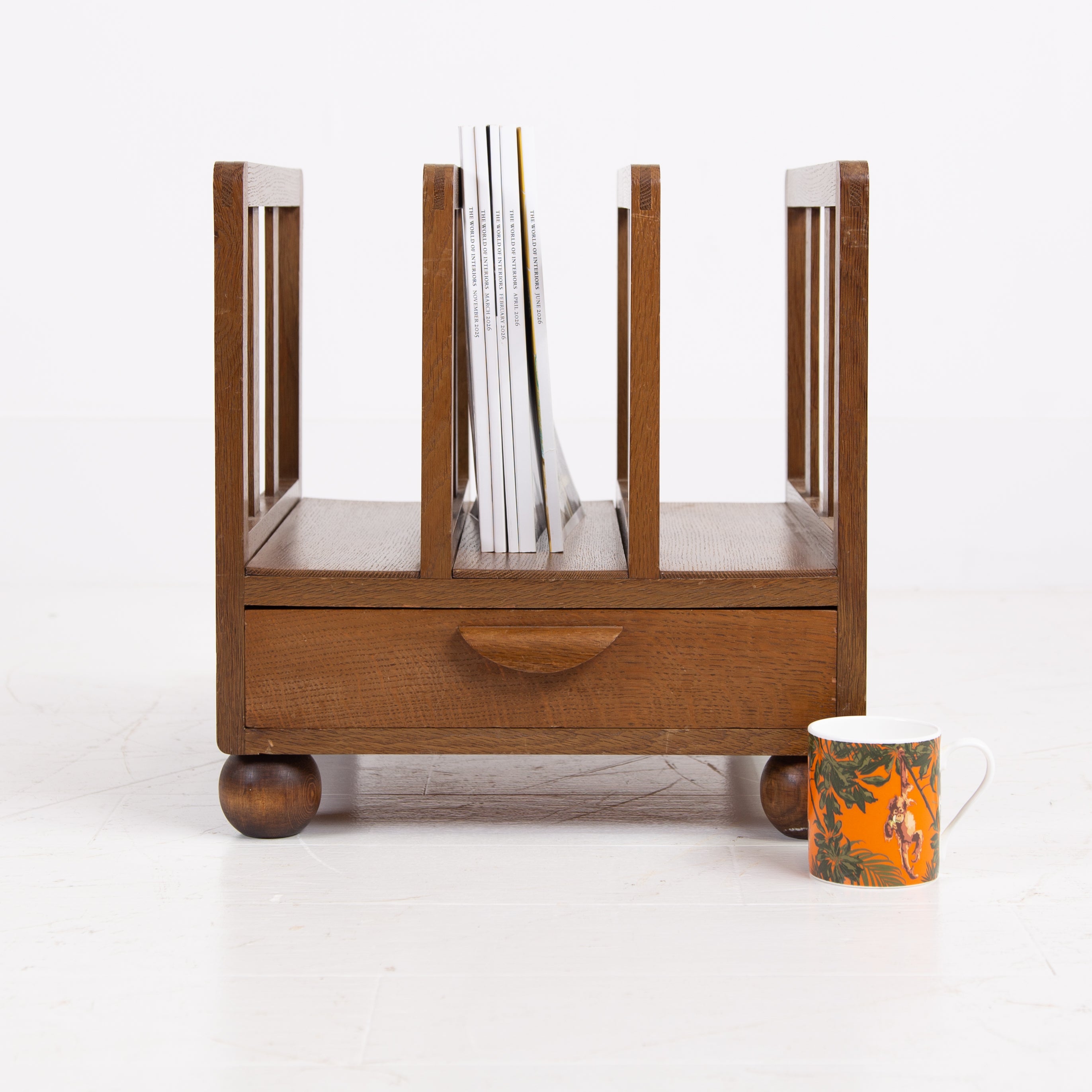 Cotswold School Oak Canterbury Newspaper Rack
