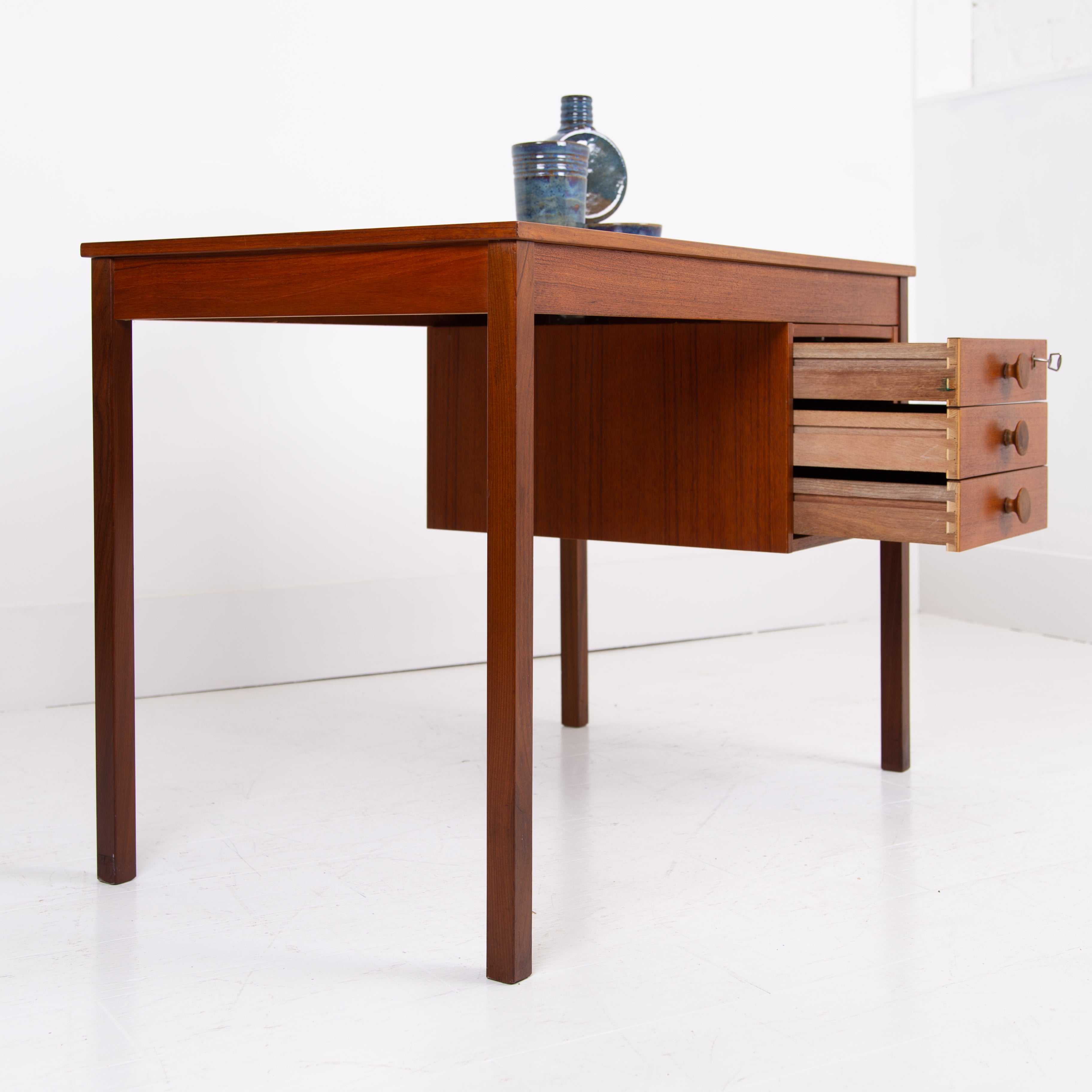 Mid-Century Danish Teak Desk by Domino Mobler