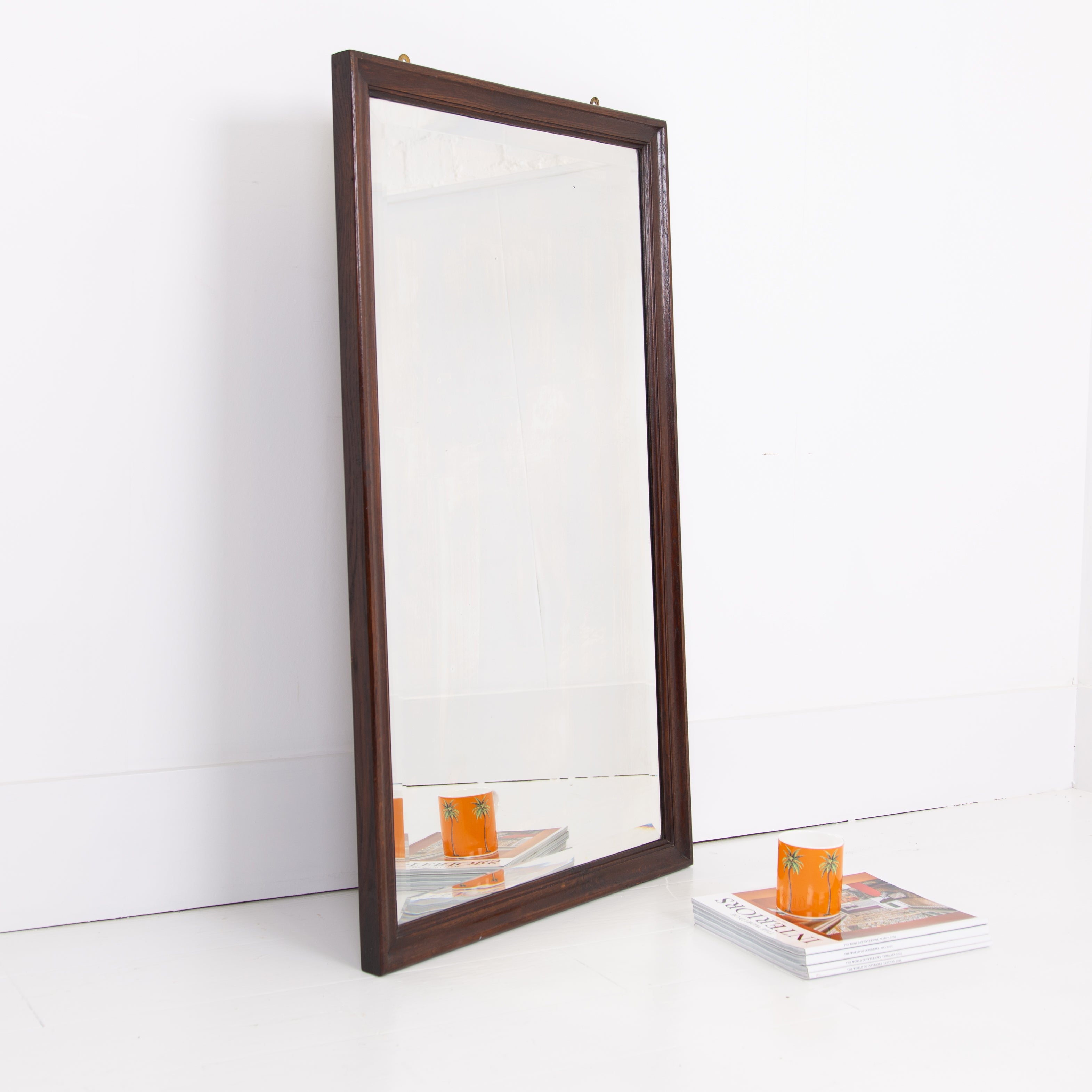 English Oak Wall Mirror C.1930s