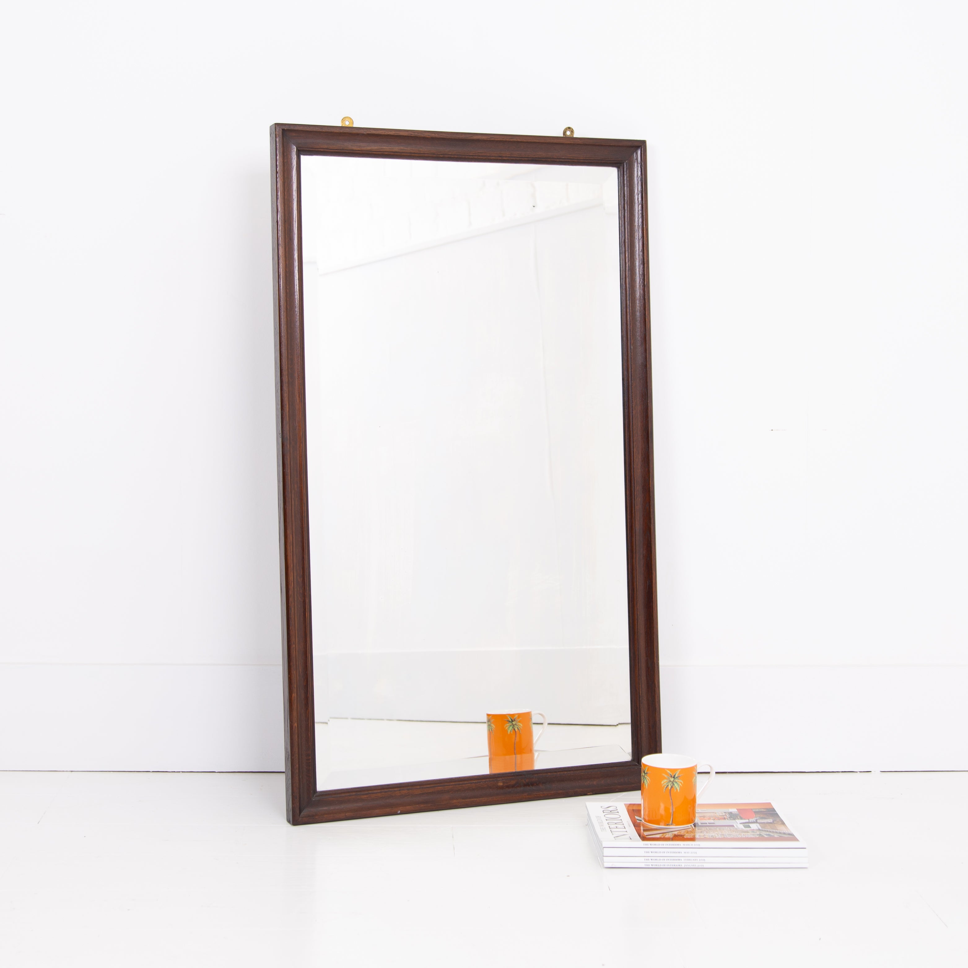 English Oak Wall Mirror C.1930s