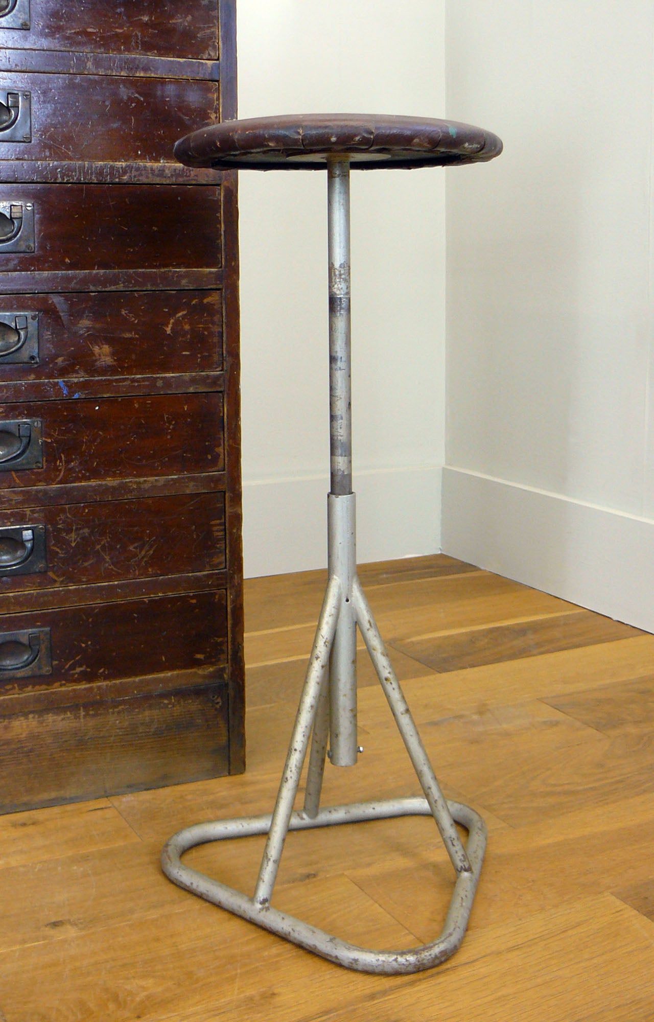 Vintage 1930s Industrial Swivel Stool