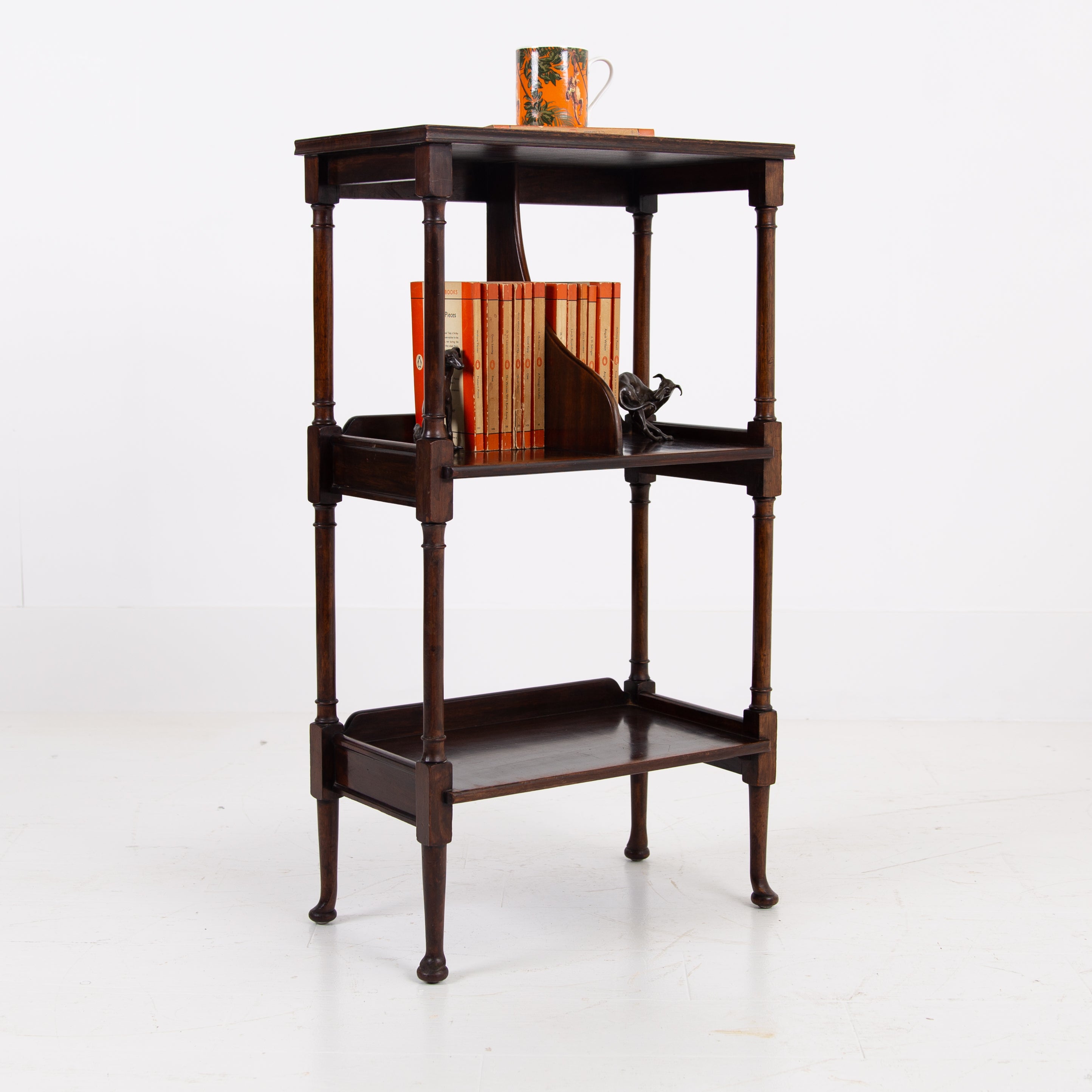 Regency Revival Antique Bookshelf, Whatnot, Side Table C1900