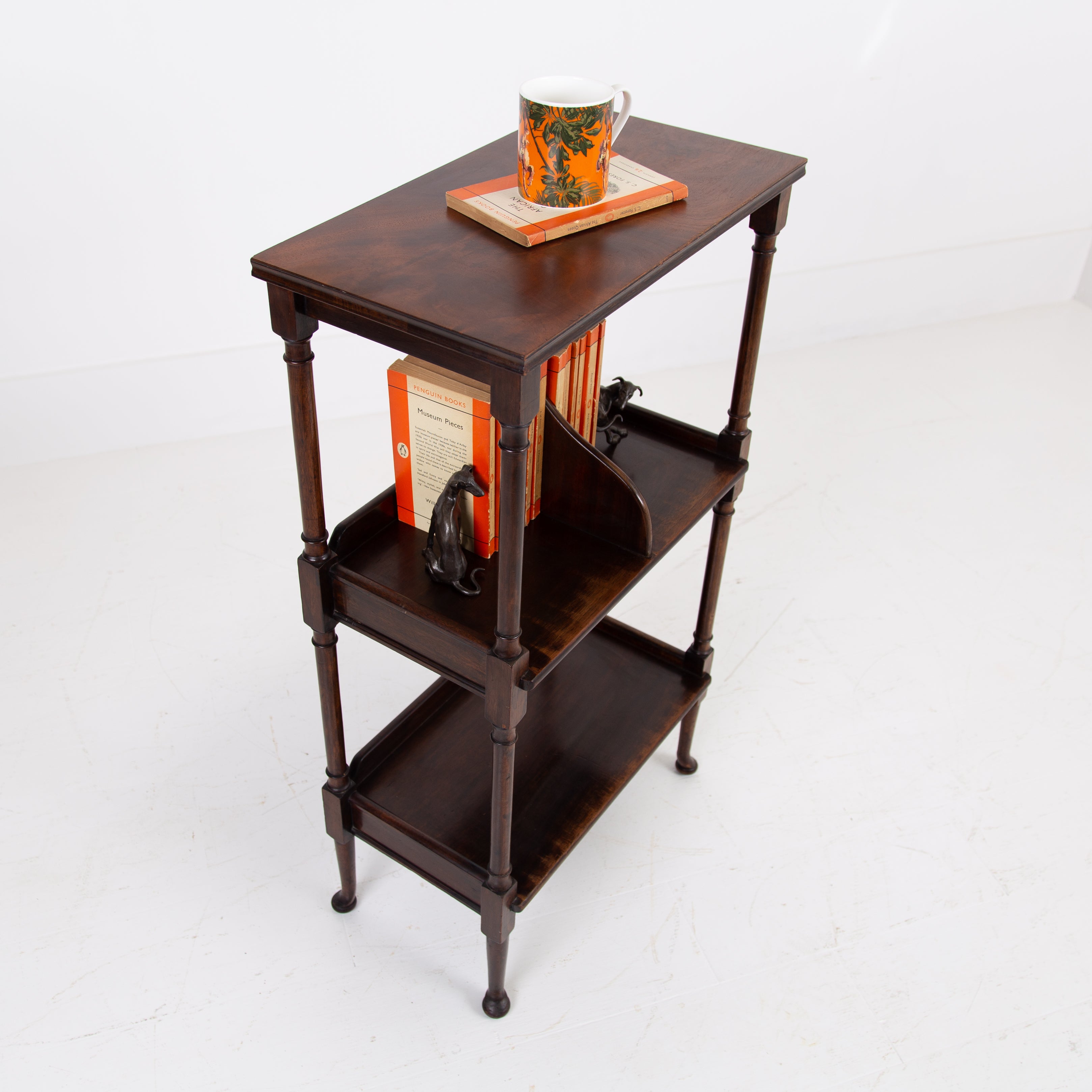 Regency Revival Antique Bookshelf, Whatnot, Side Table C1900
