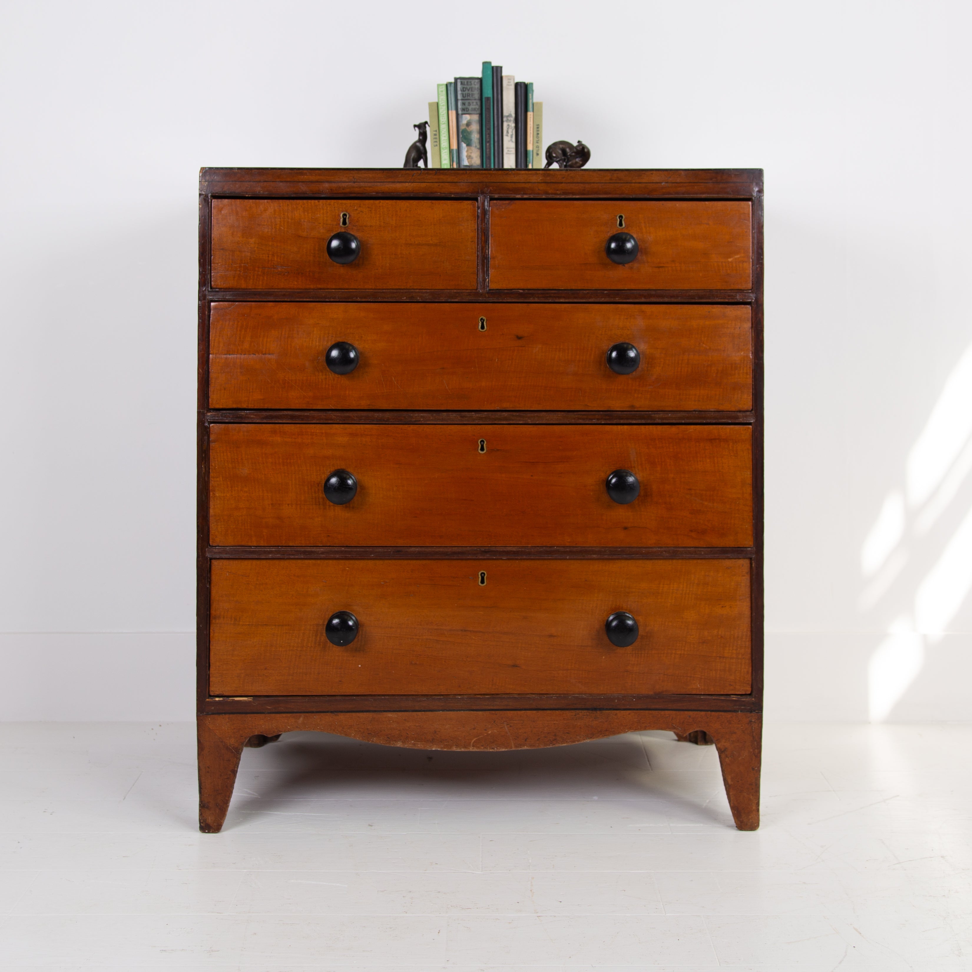 Attractive Georgian Mahogany Country Chest Of Drawers