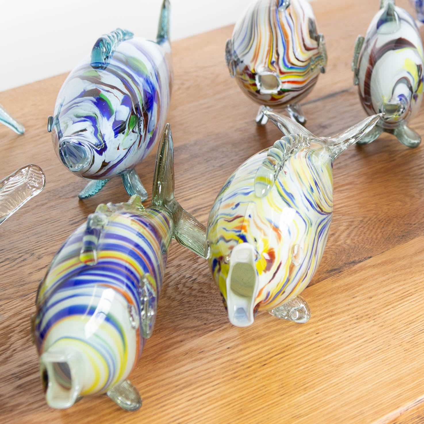 Collection of 16 Mid Century Murano Glass Fish