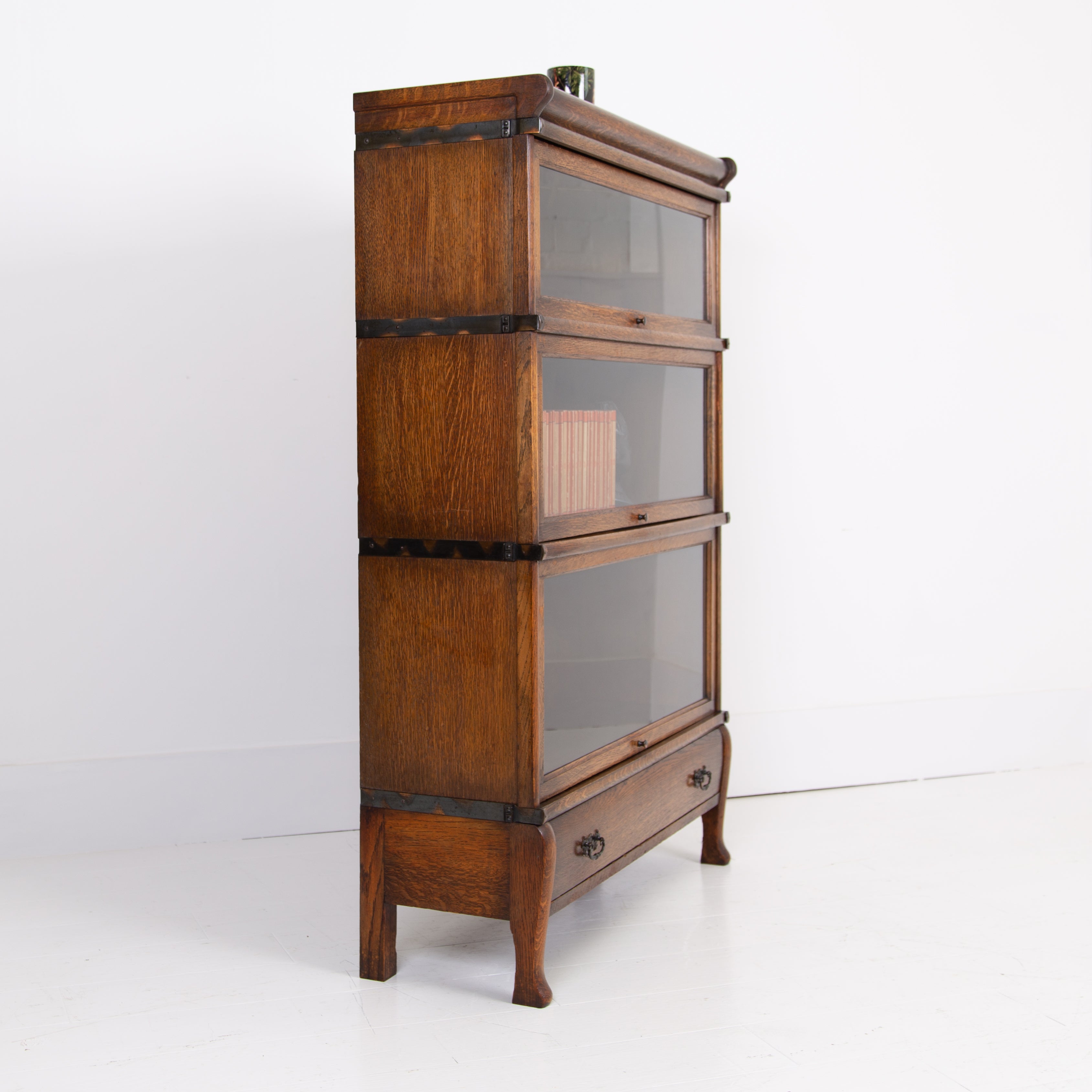 Oak Globe Wernicke 3 Tier Library Bookcase C1910