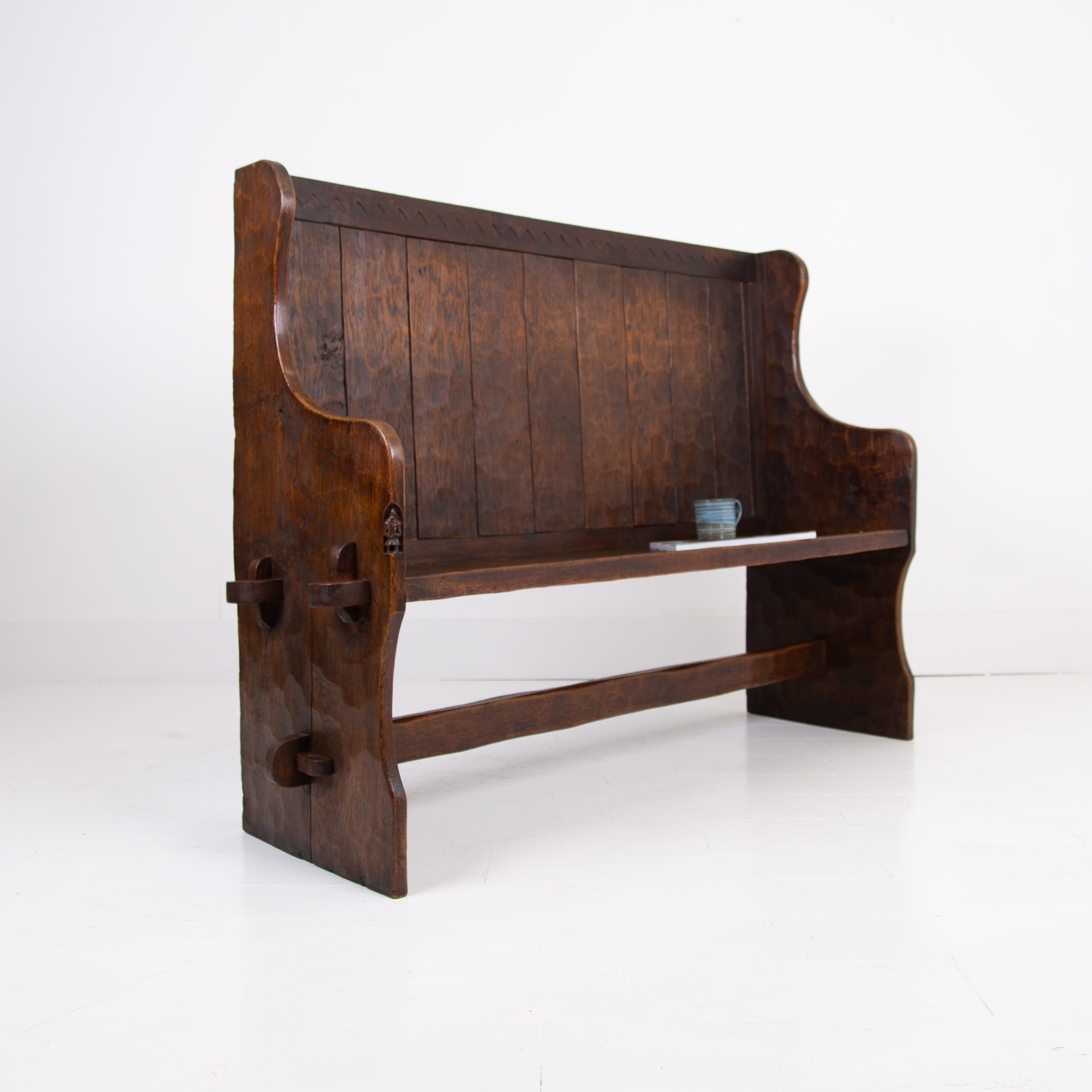 Wonderful Oak Gnomeman Adzed Settle