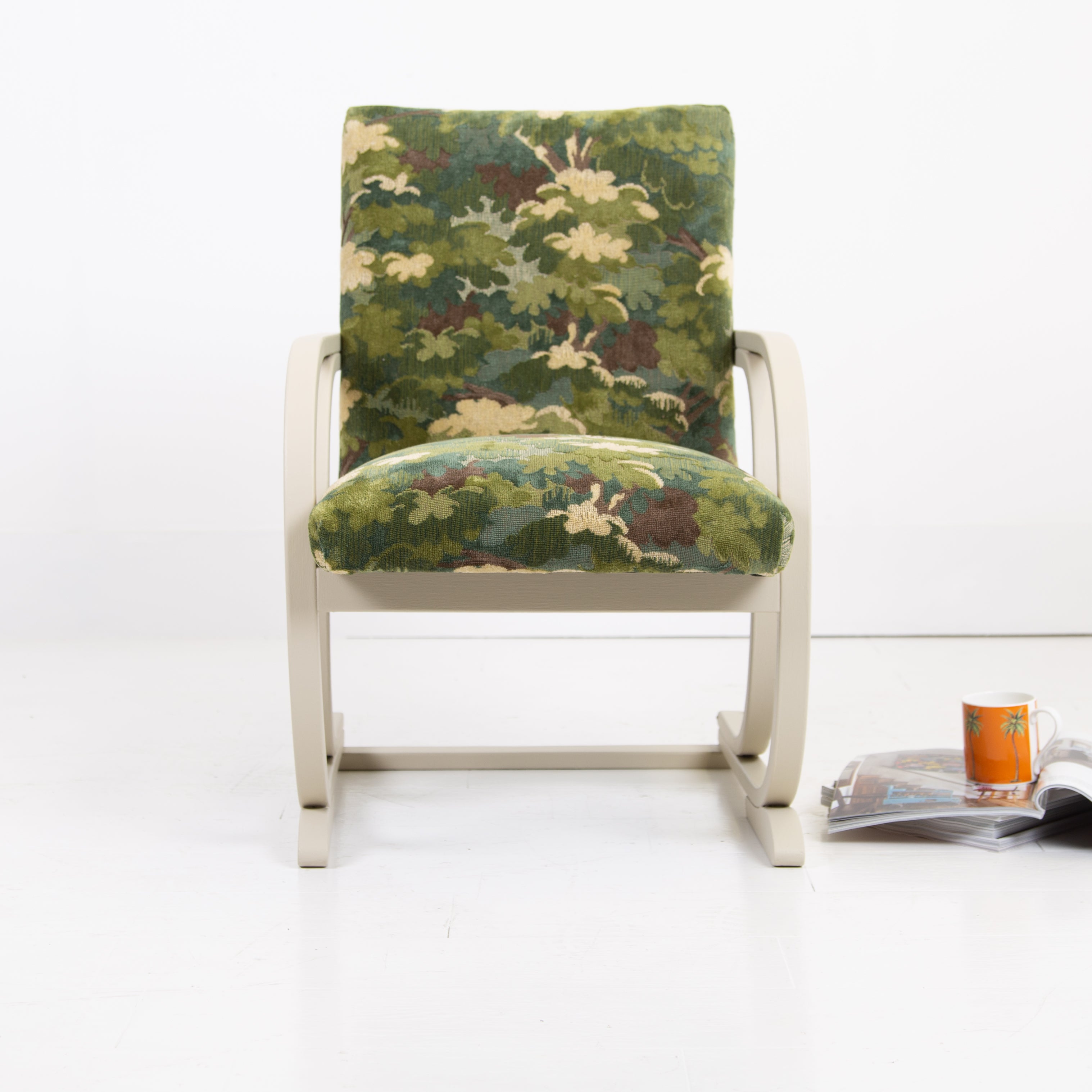 Heals Art Deco Bentwood Armchair New Upholstery