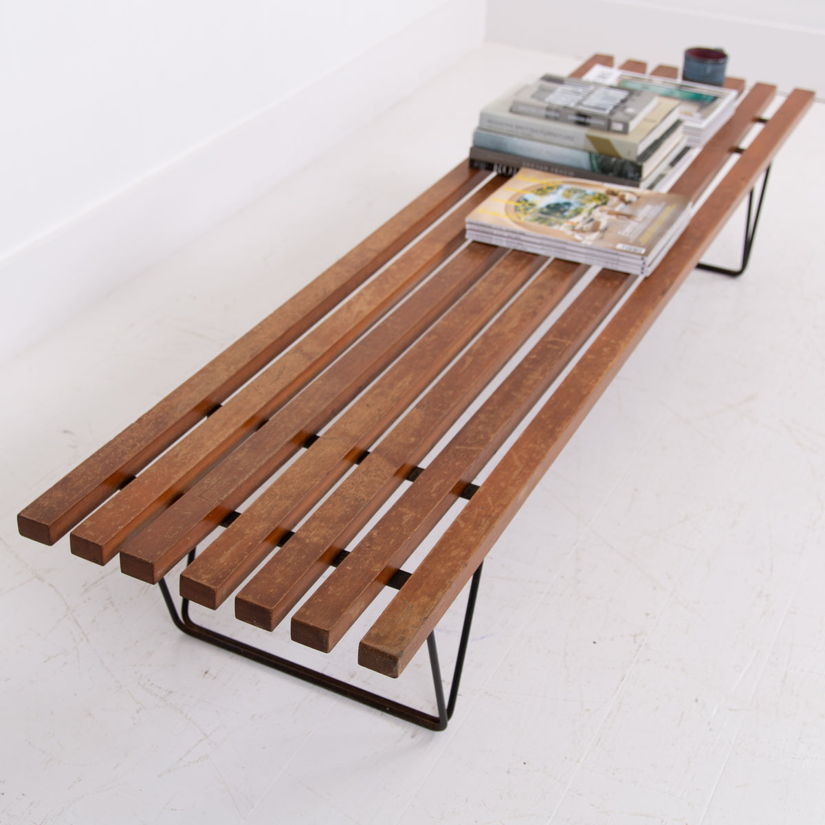 1950s Mid Century Slatted Bench Table by Robin Day for Hille