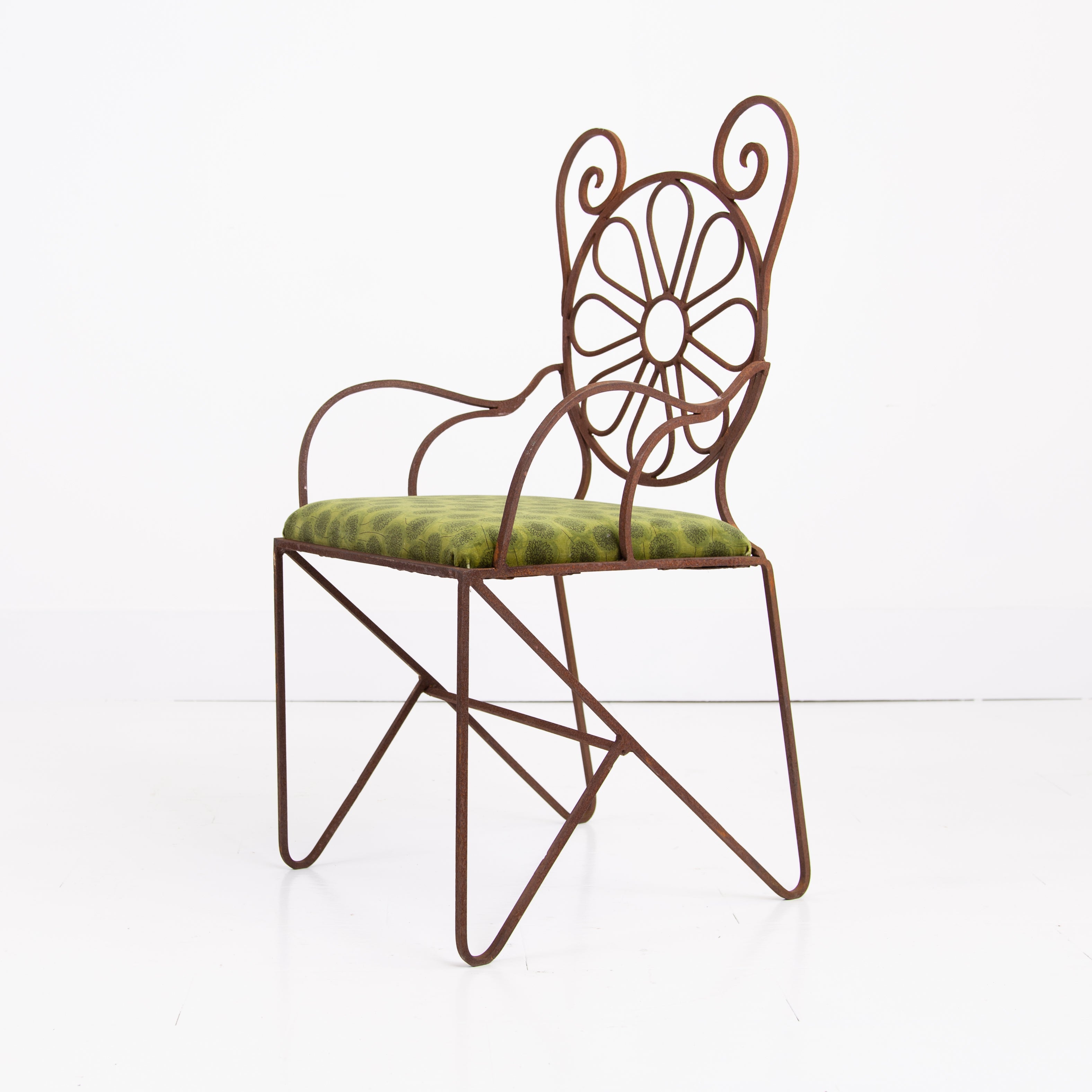 Set of 8 Mid Century Iron Garden Chairs