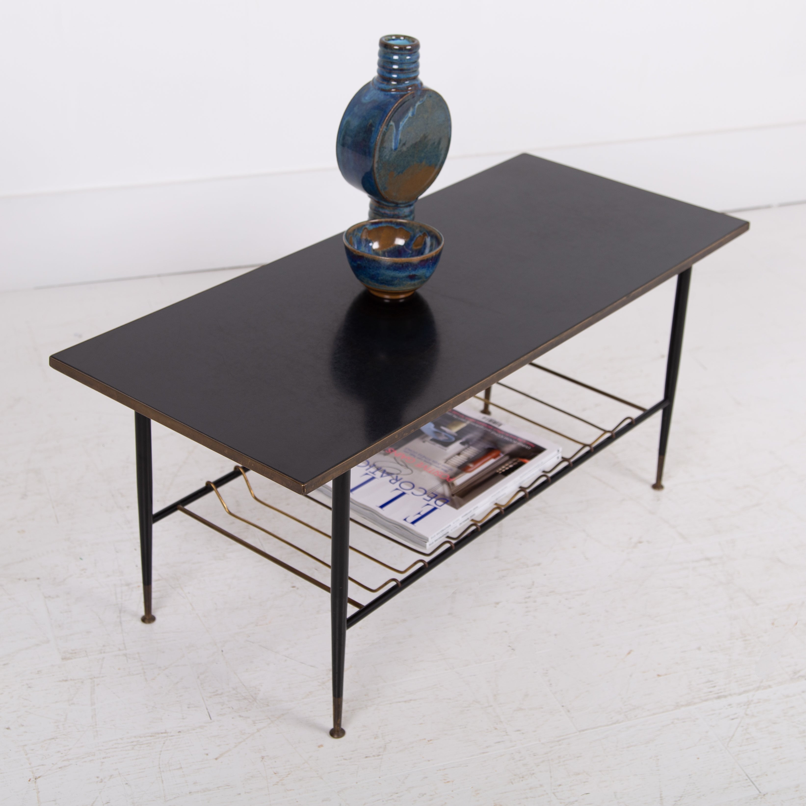 Mid Century Brass Coffee Table by JWC Payne For Heals No4