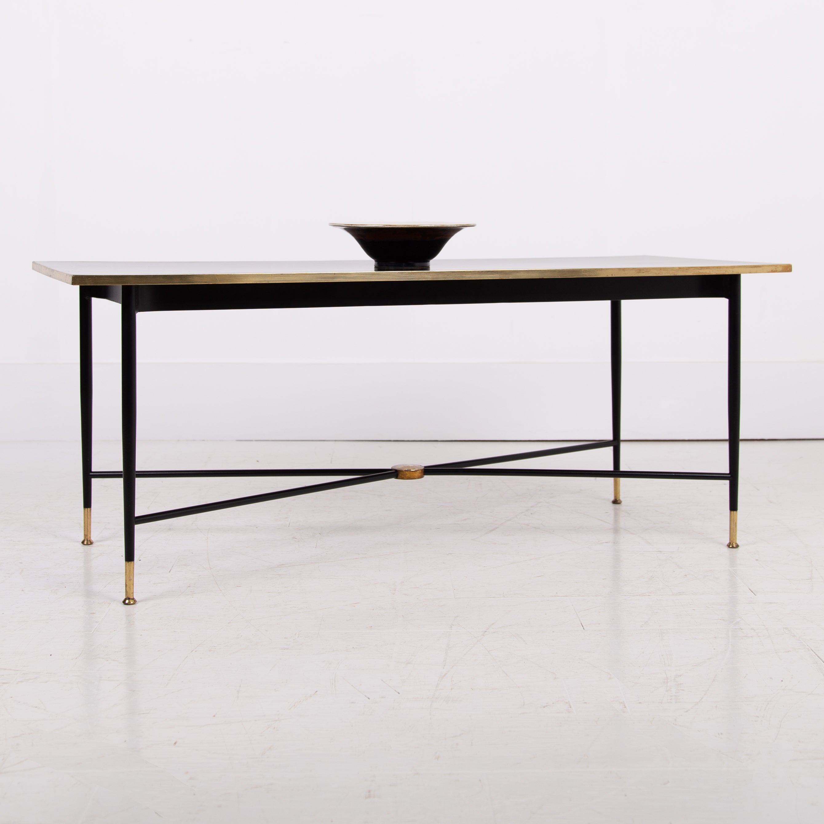 Mid Century Brass Coffee Table by JWC Payne For Heals