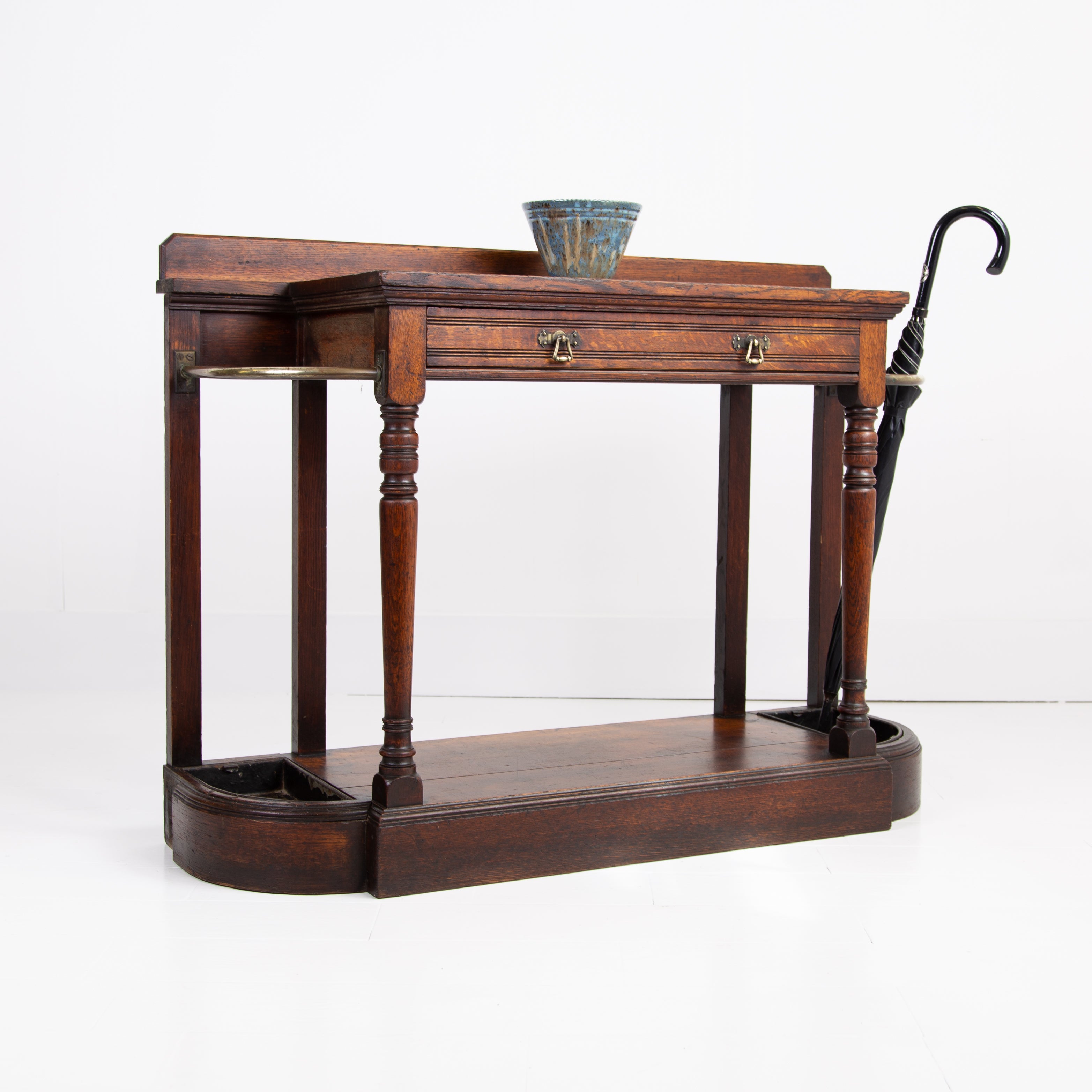 Handsome 19th Century Victorian Oak Hallstand C1880