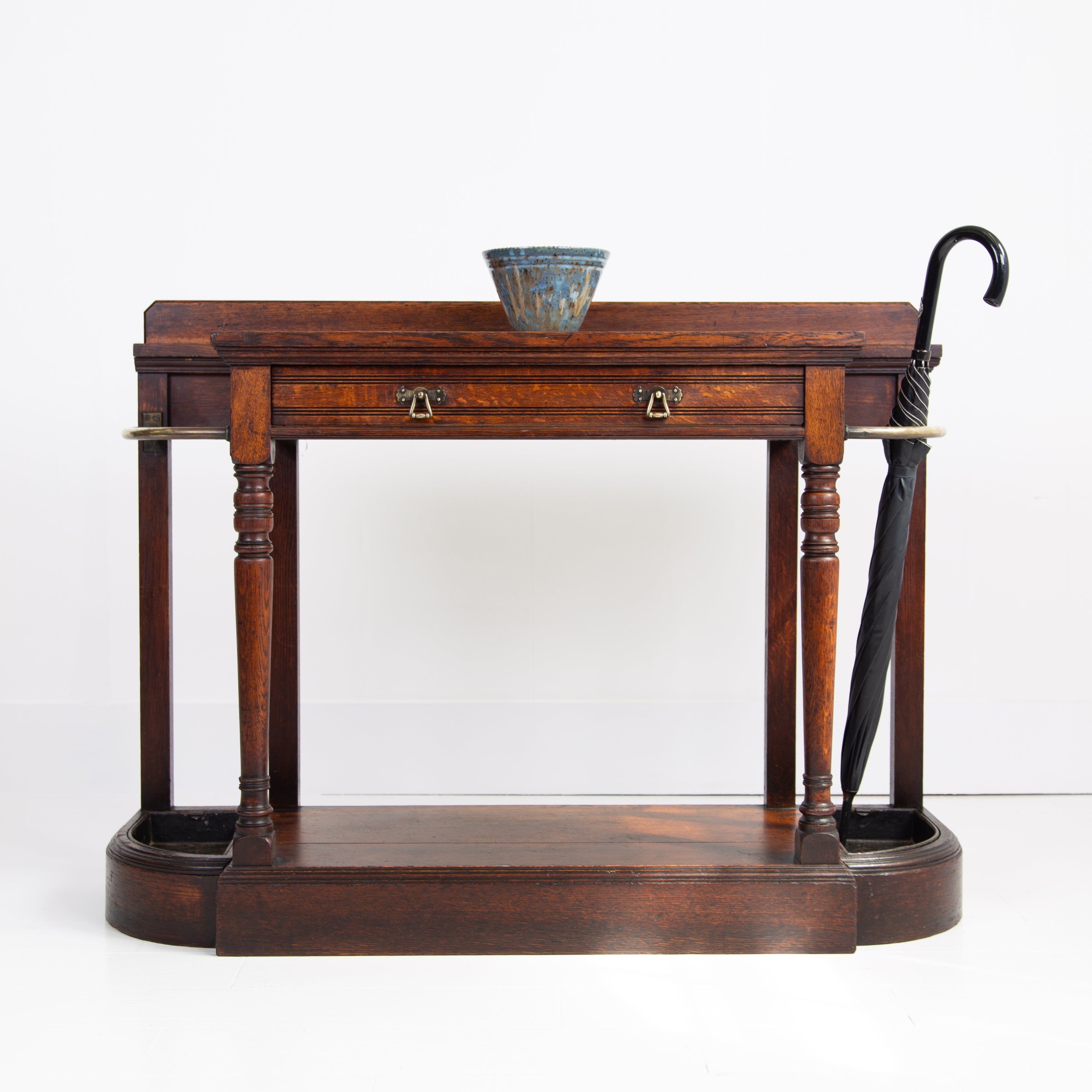 Handsome 19th Century Victorian Oak Hallstand C1880