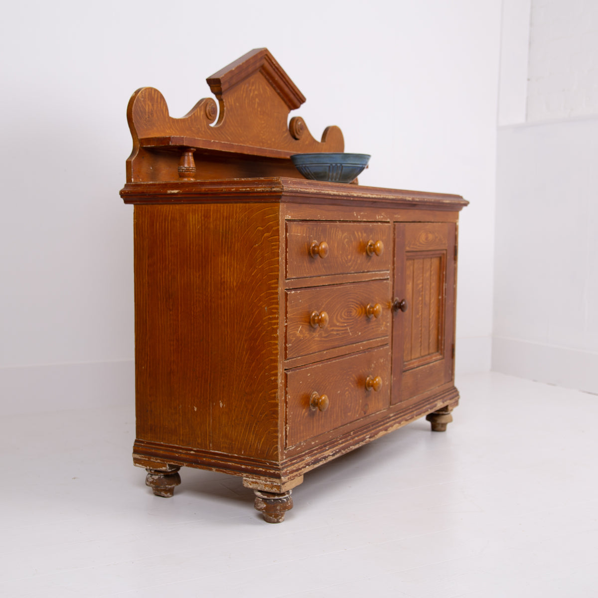 Scumble Painted Victorian Kitchen Dresser C1880