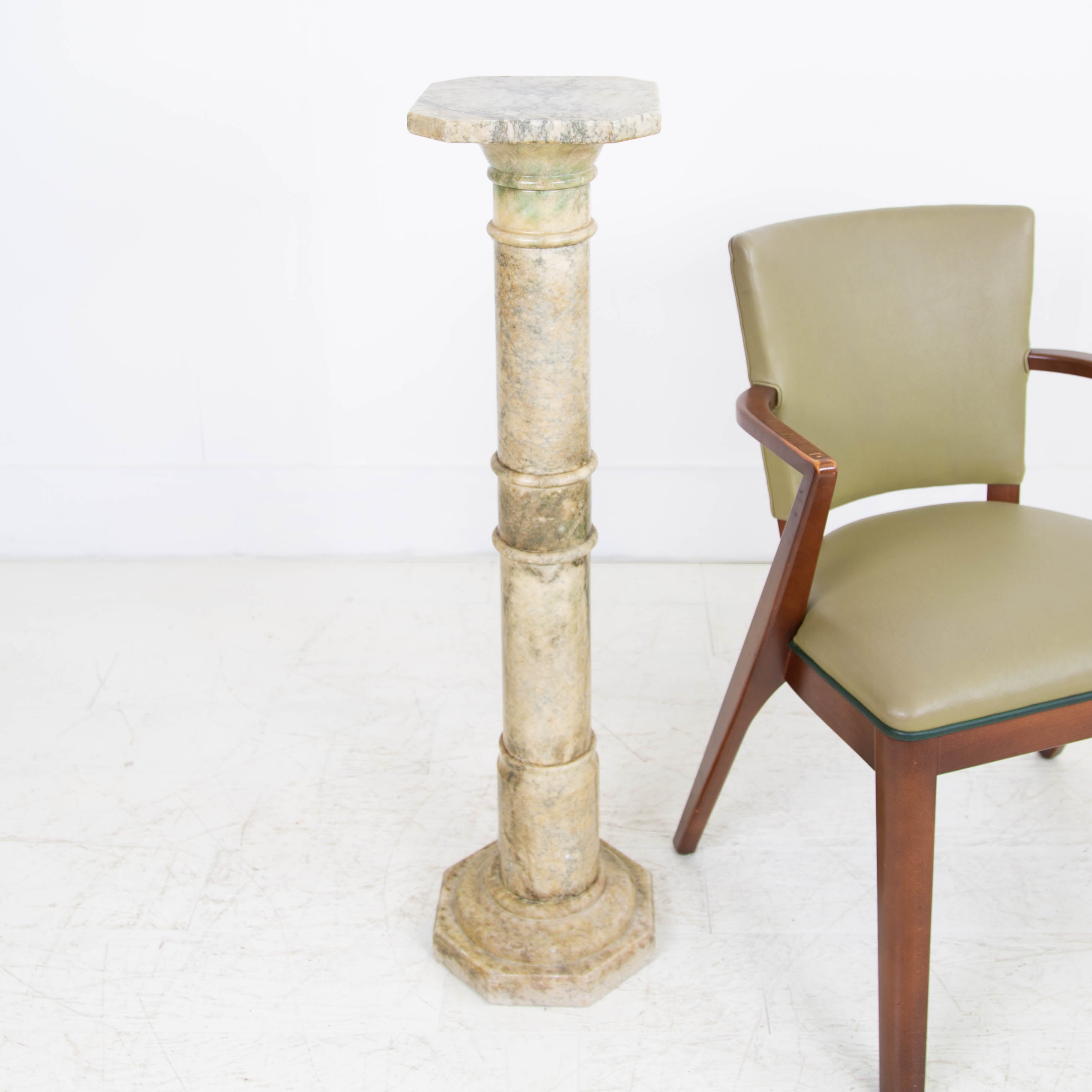 Italian Mid Century Marble Pillar Stand