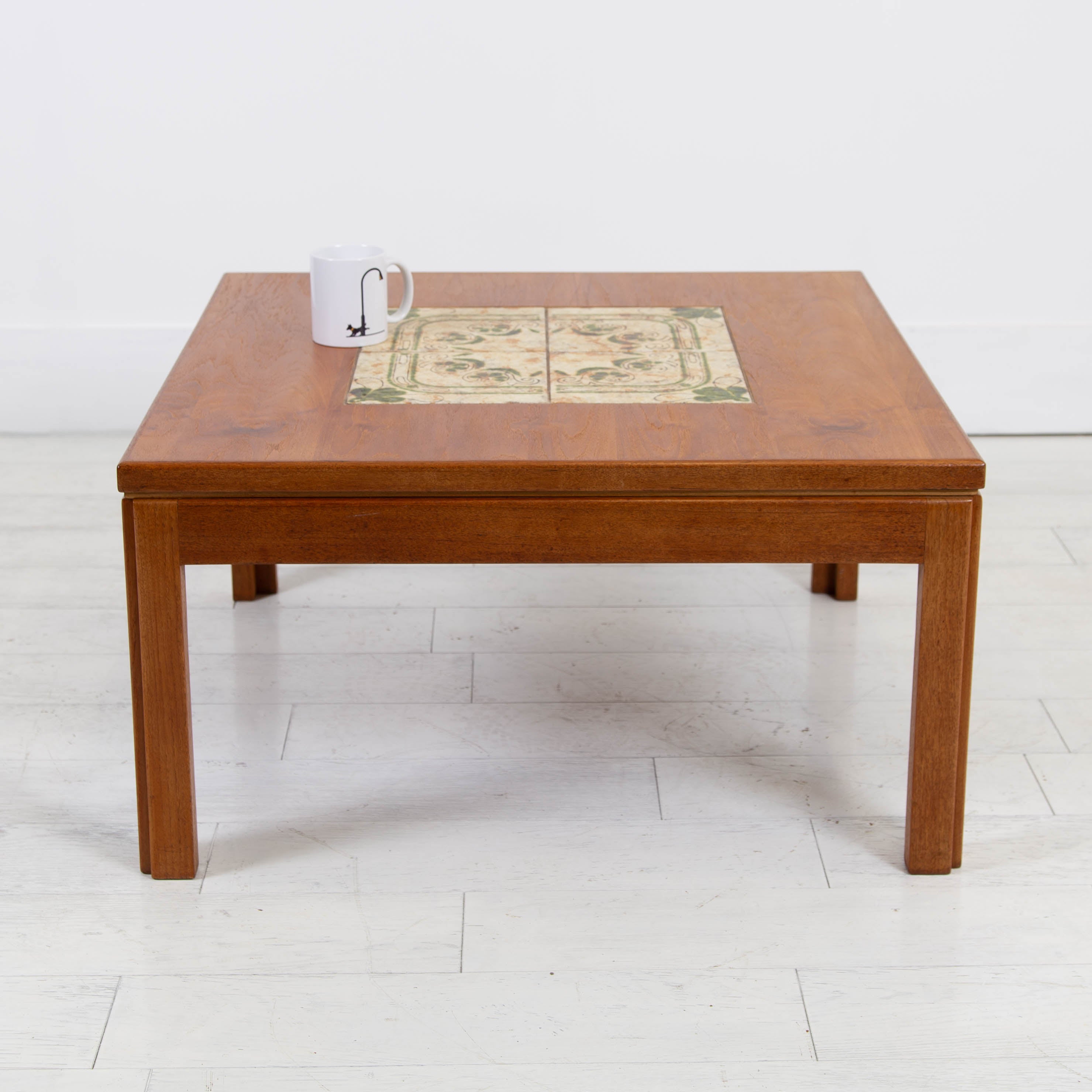 Great Mid Century Teak and Centre Tiled Coffee Table C1970