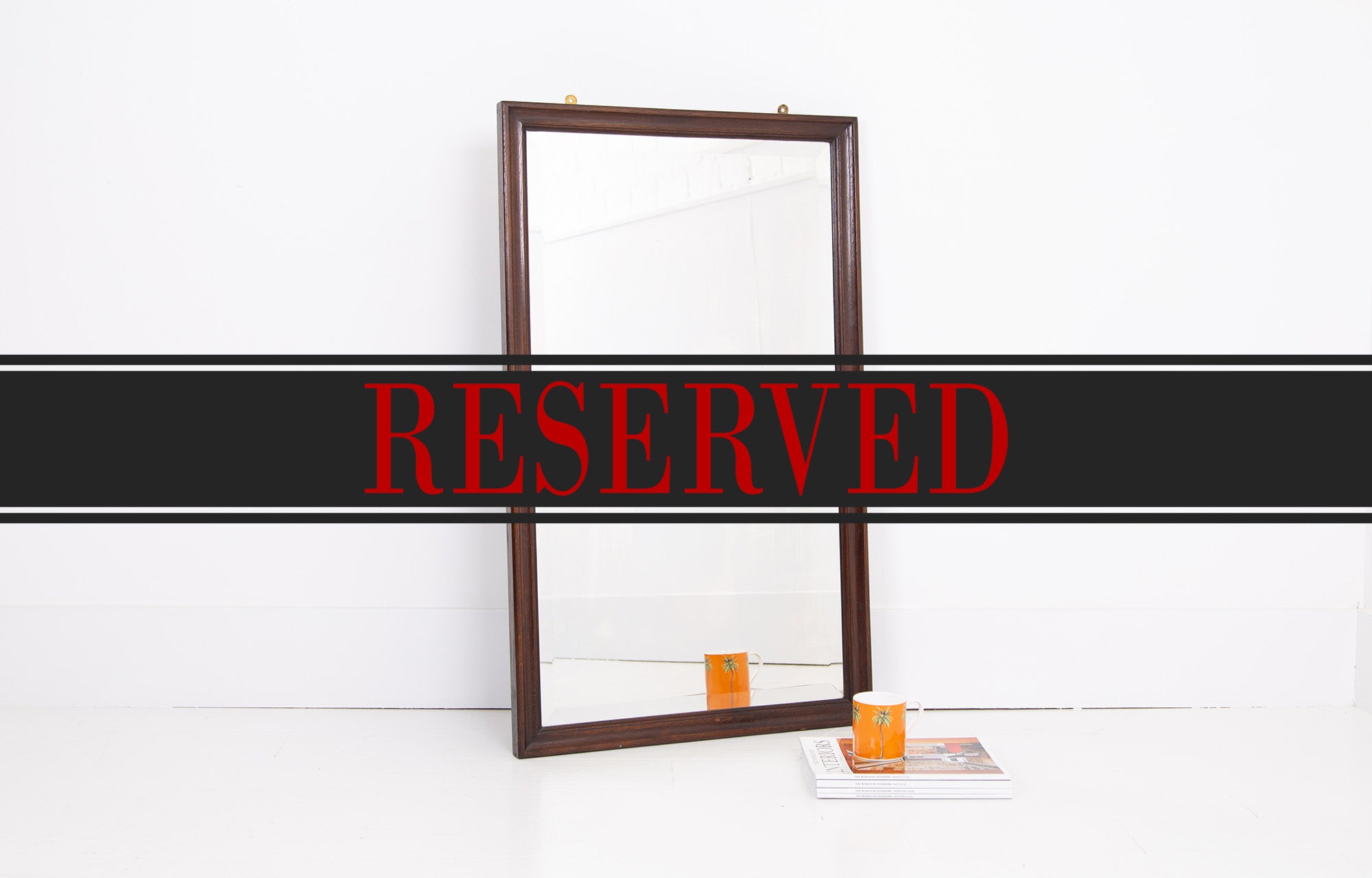 English Oak Wall Mirror C.1930s
