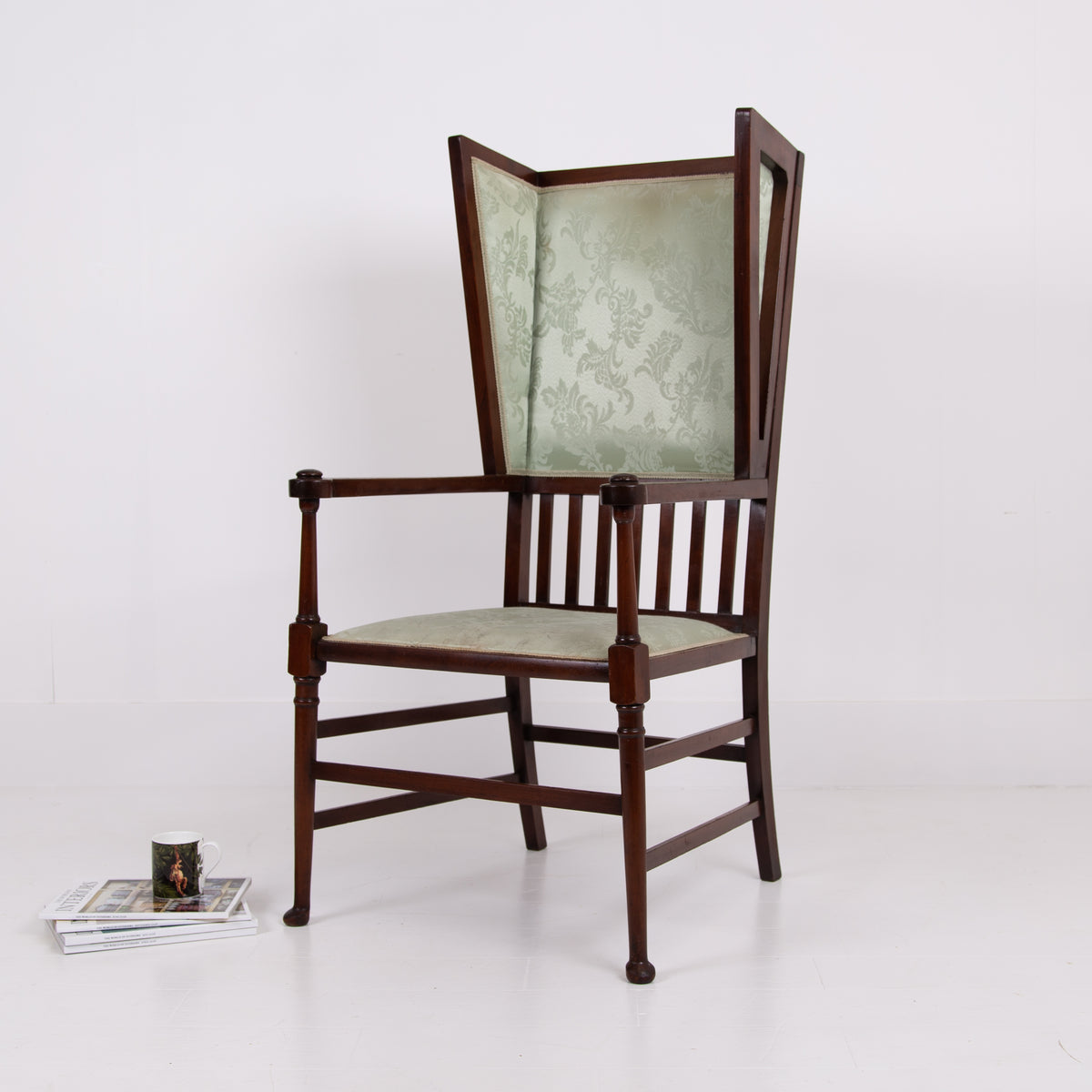 Interesting Arts and Crafts Winged Armchair 1910
