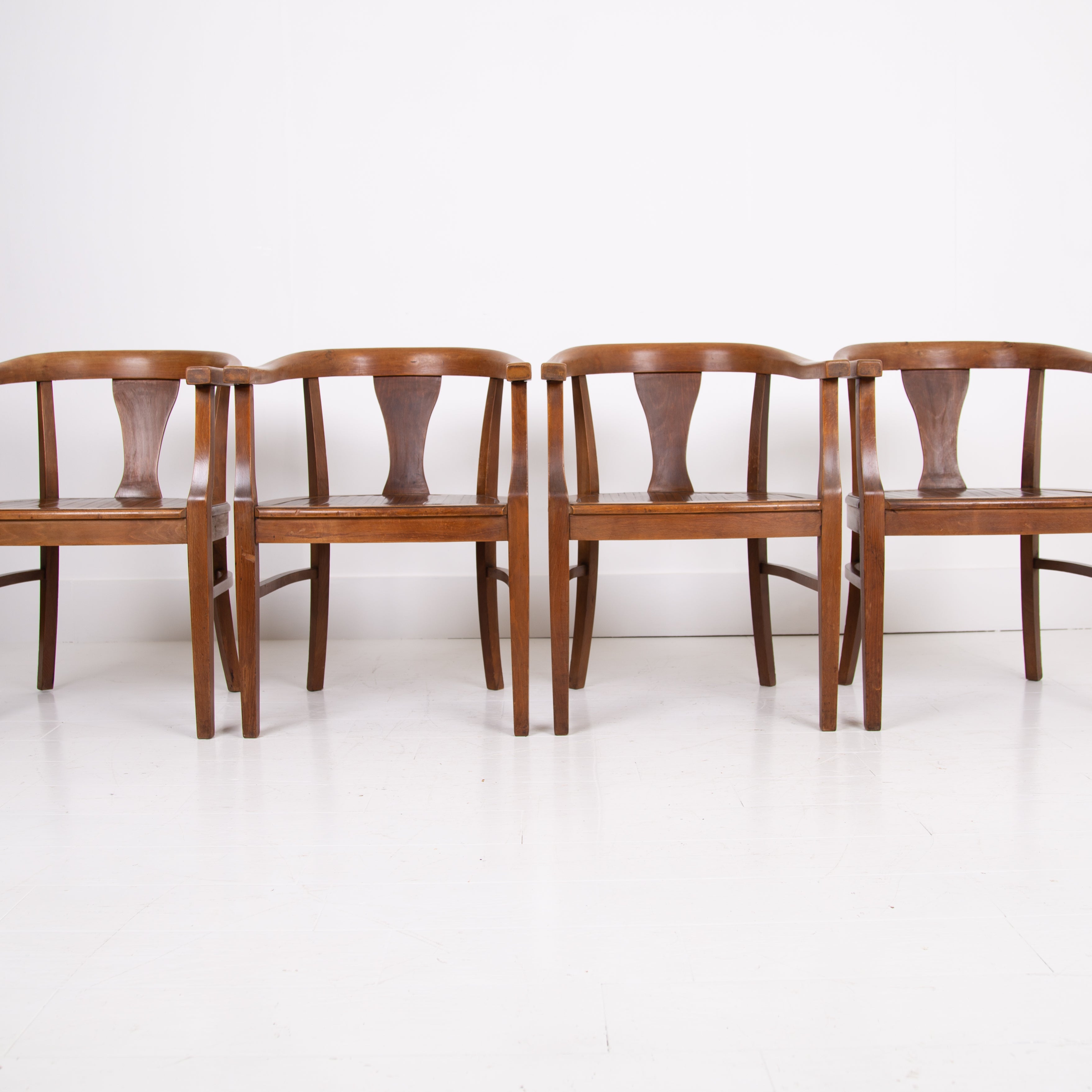 Set of 4 Bentwood Armchairs Dining Chairs 1935