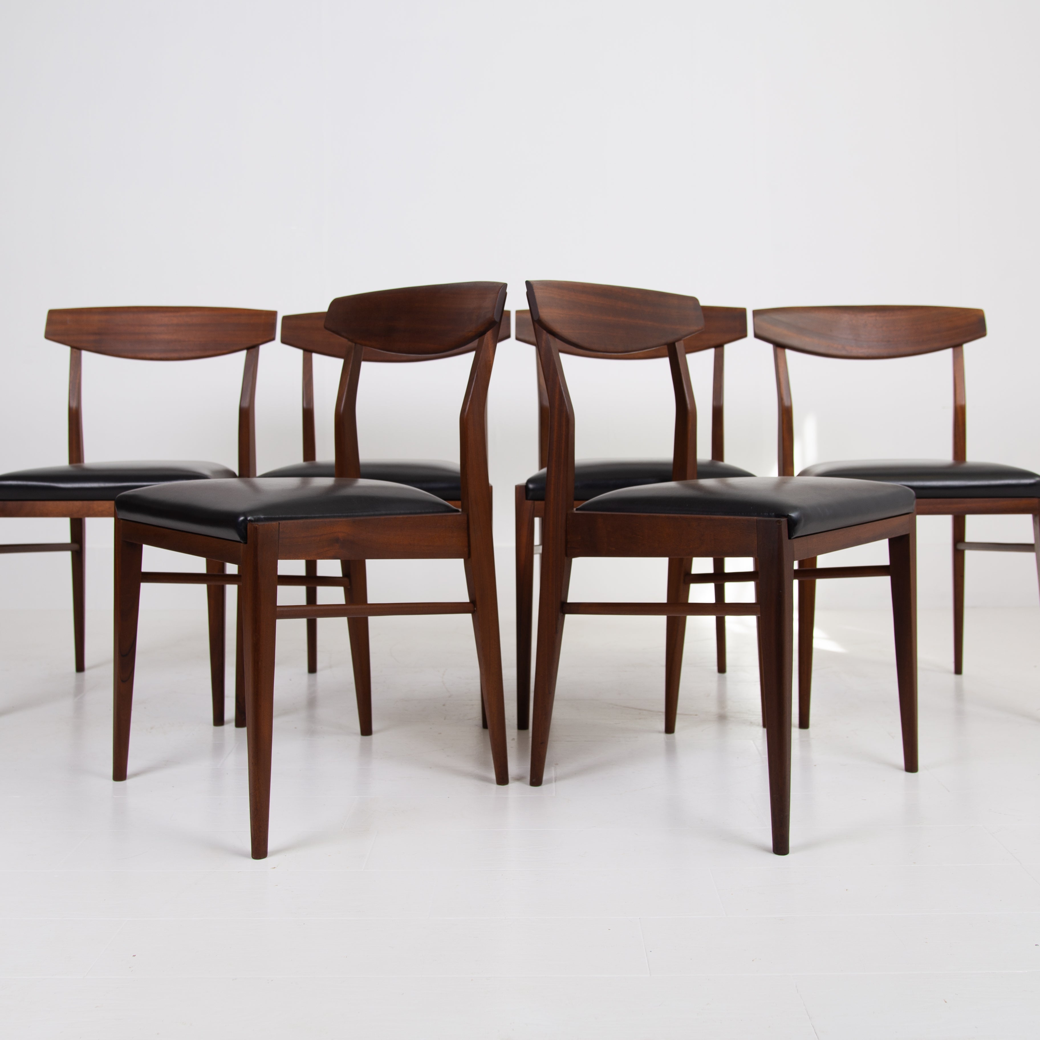 Set 6 Mid Century Teak Dining Chairs By McIntosh