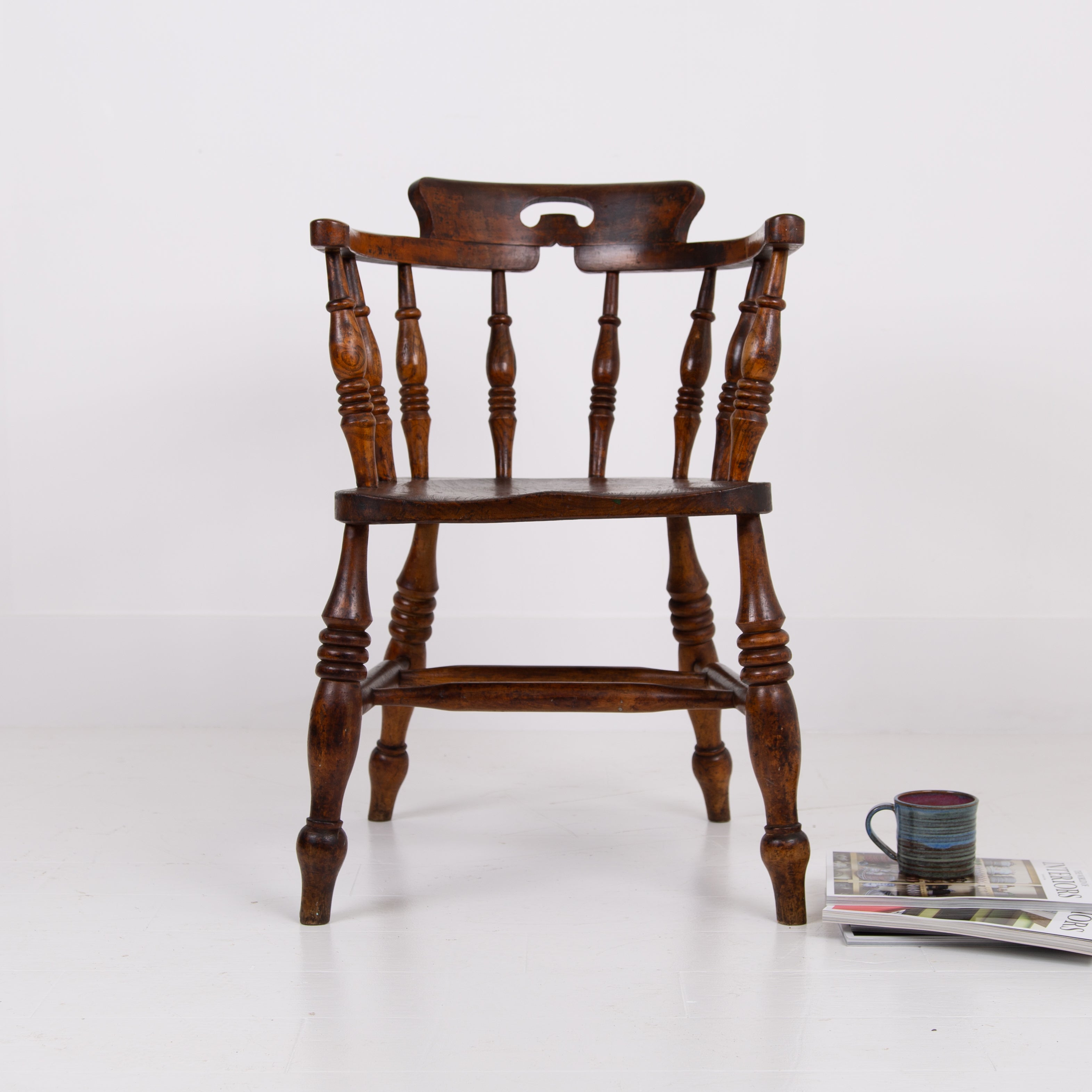 Antique 19th Century Smokers Bow Chair