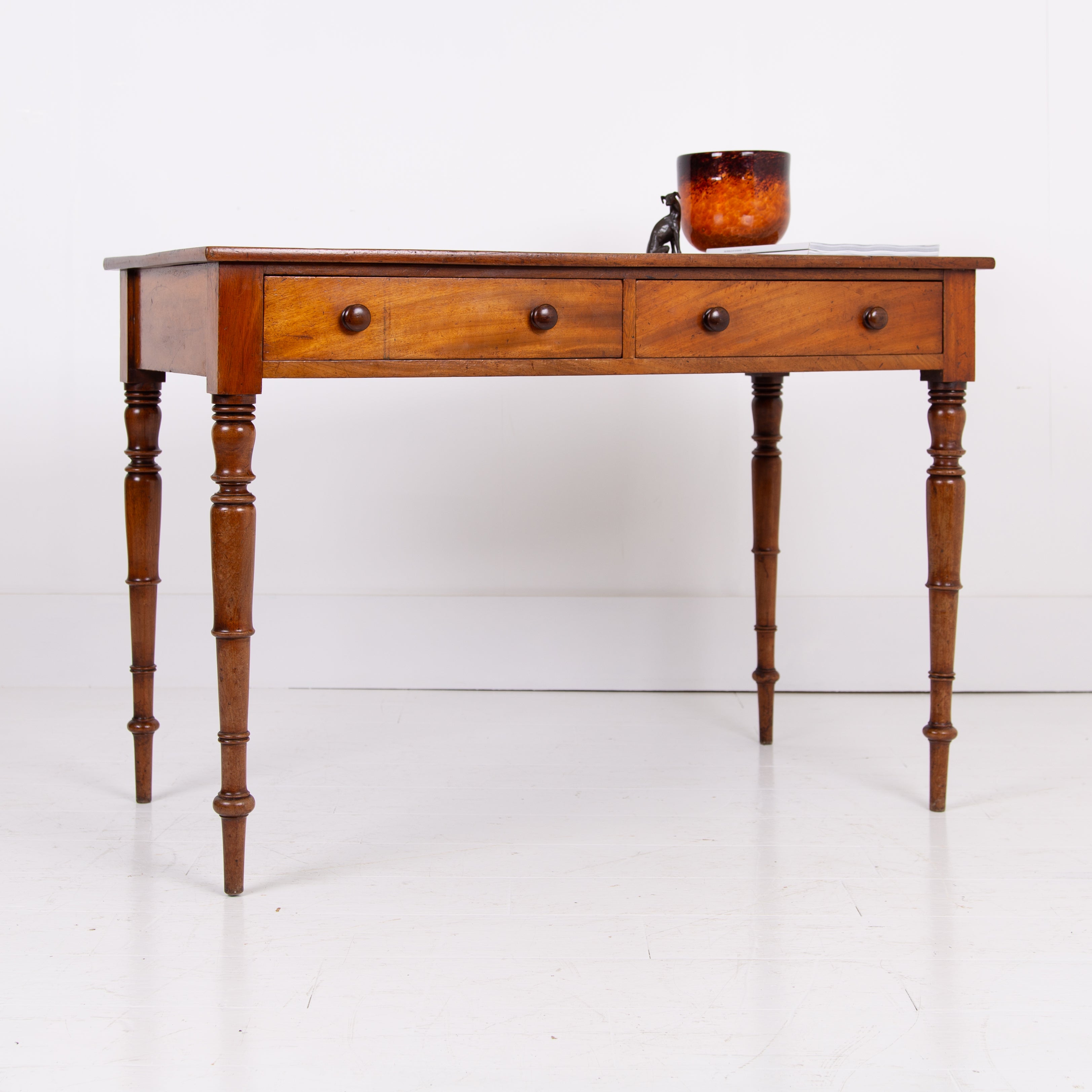 19th Century Period 2 Drawer Side Table Desk C1860