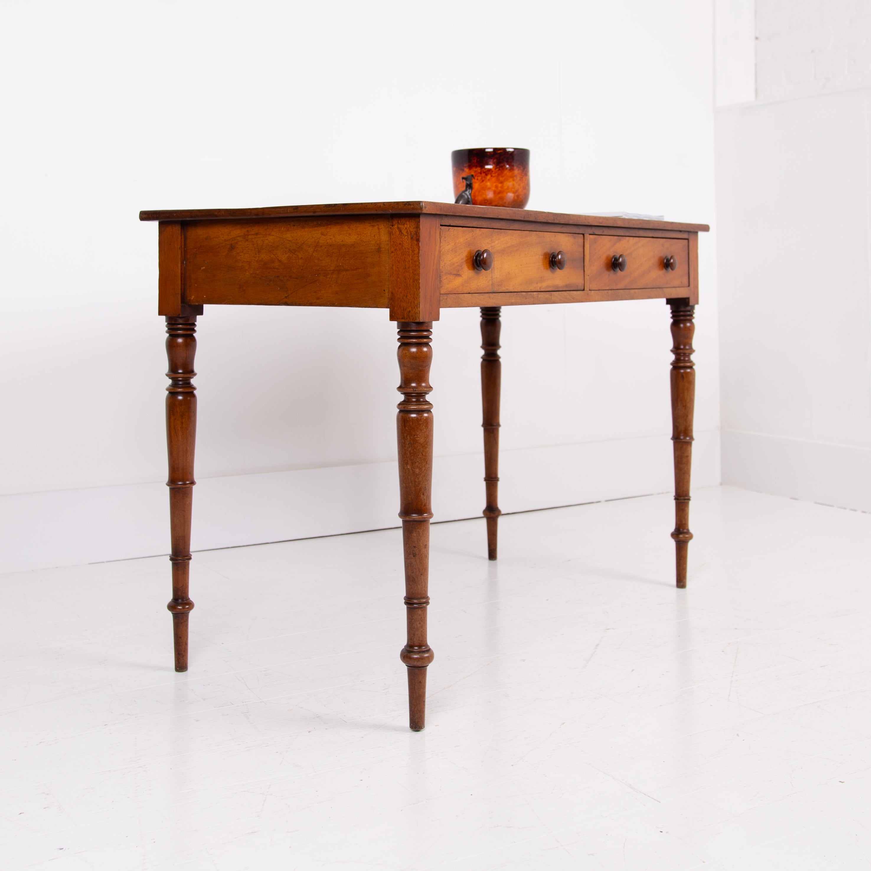 19th Century Period 2 Drawer Side Table Desk C1860