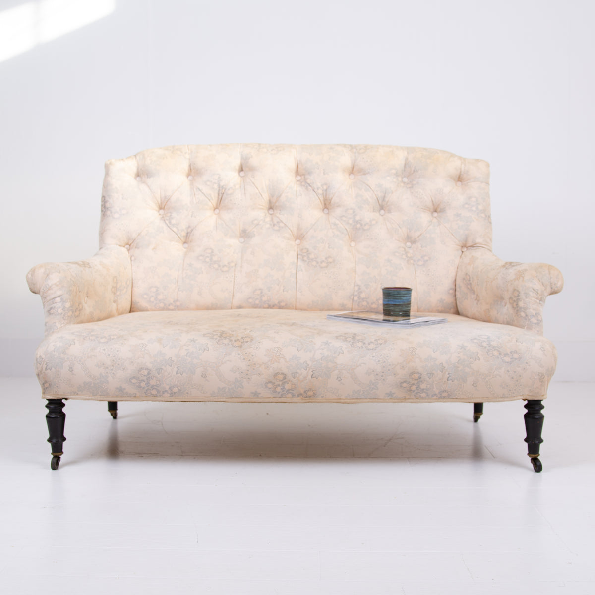 Antique French Napoleon III Button Back Sofa c1880