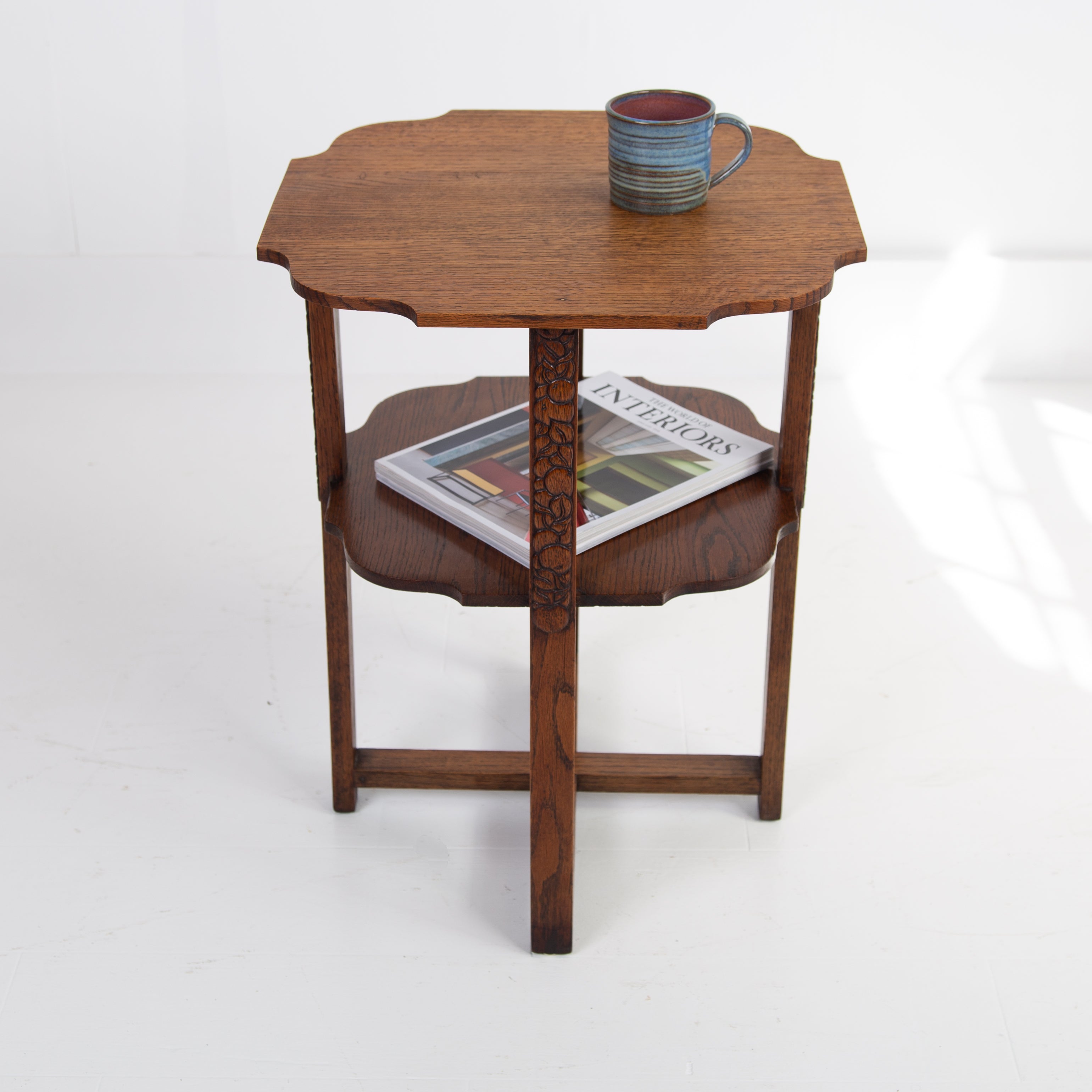 Gorgeous Art Deco 2 Tier Side Table By Gomme C1930