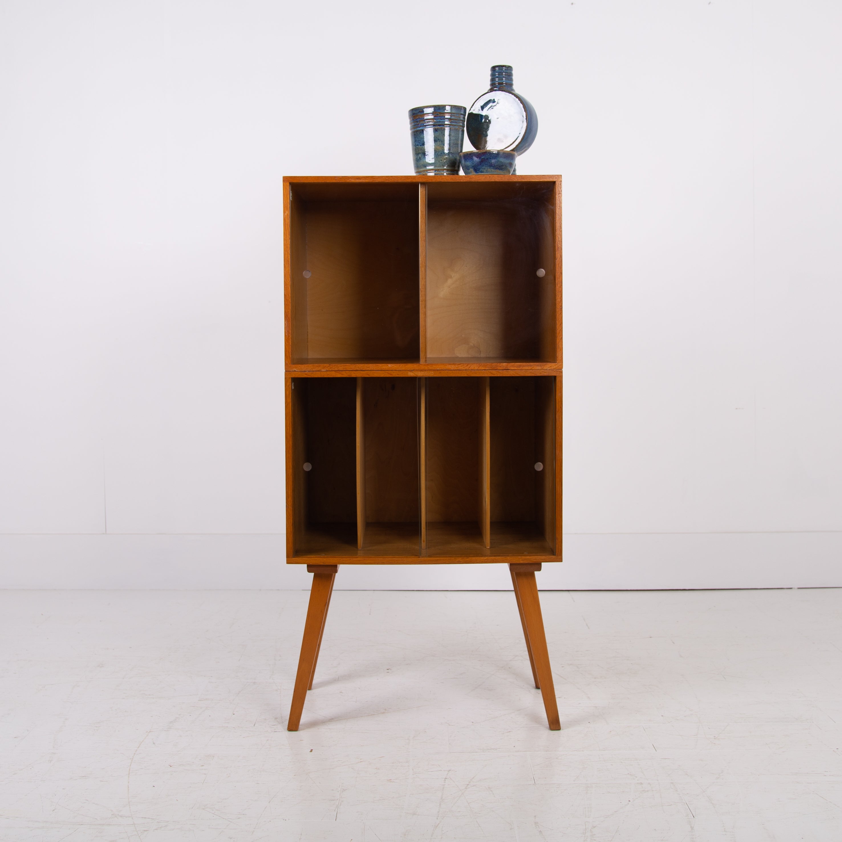 A Super Unix Oak Record Cabinet C1960