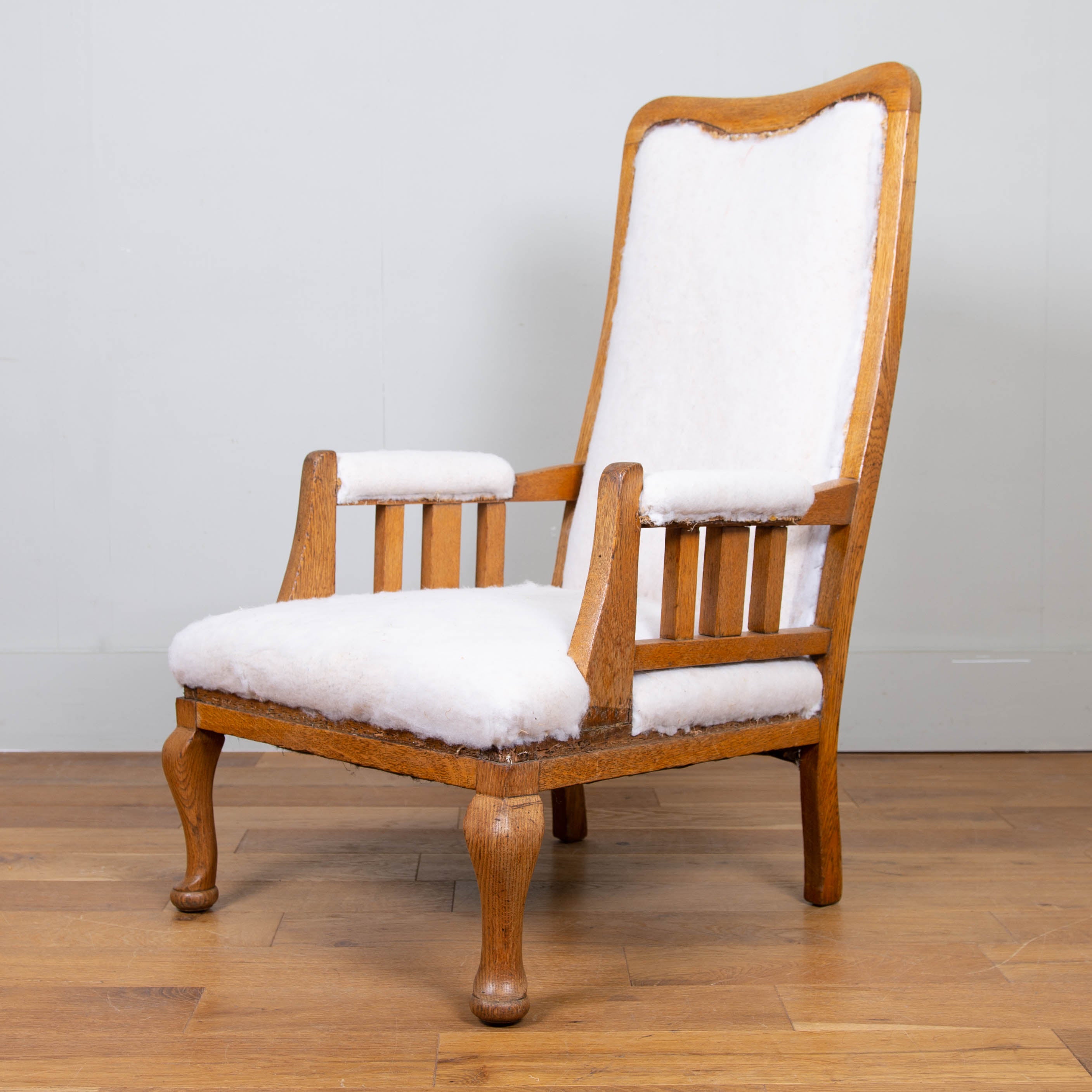 Handsome Pair of Oak Victorian Armchairs c1900
