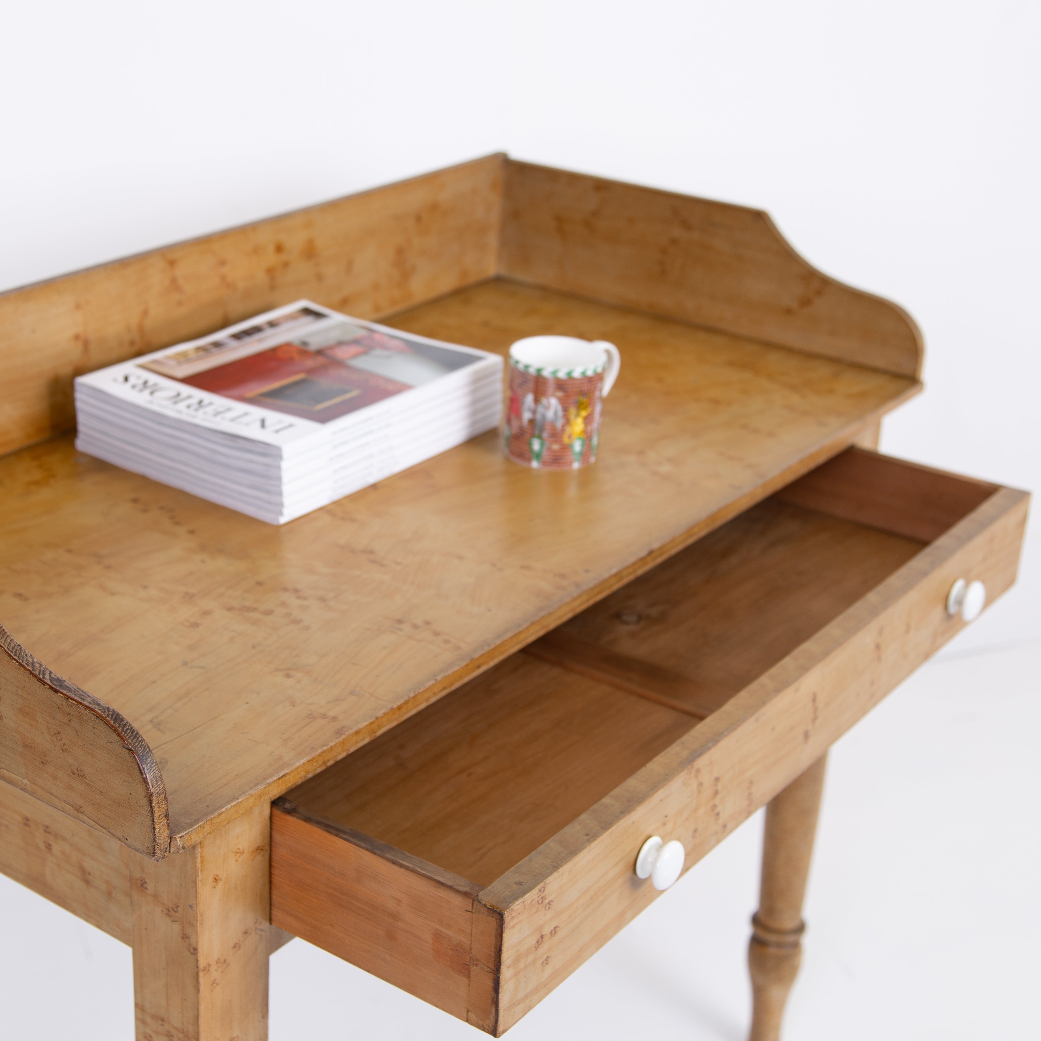 C19th Antique Painted Single Drawer Washstand Side Table No.2