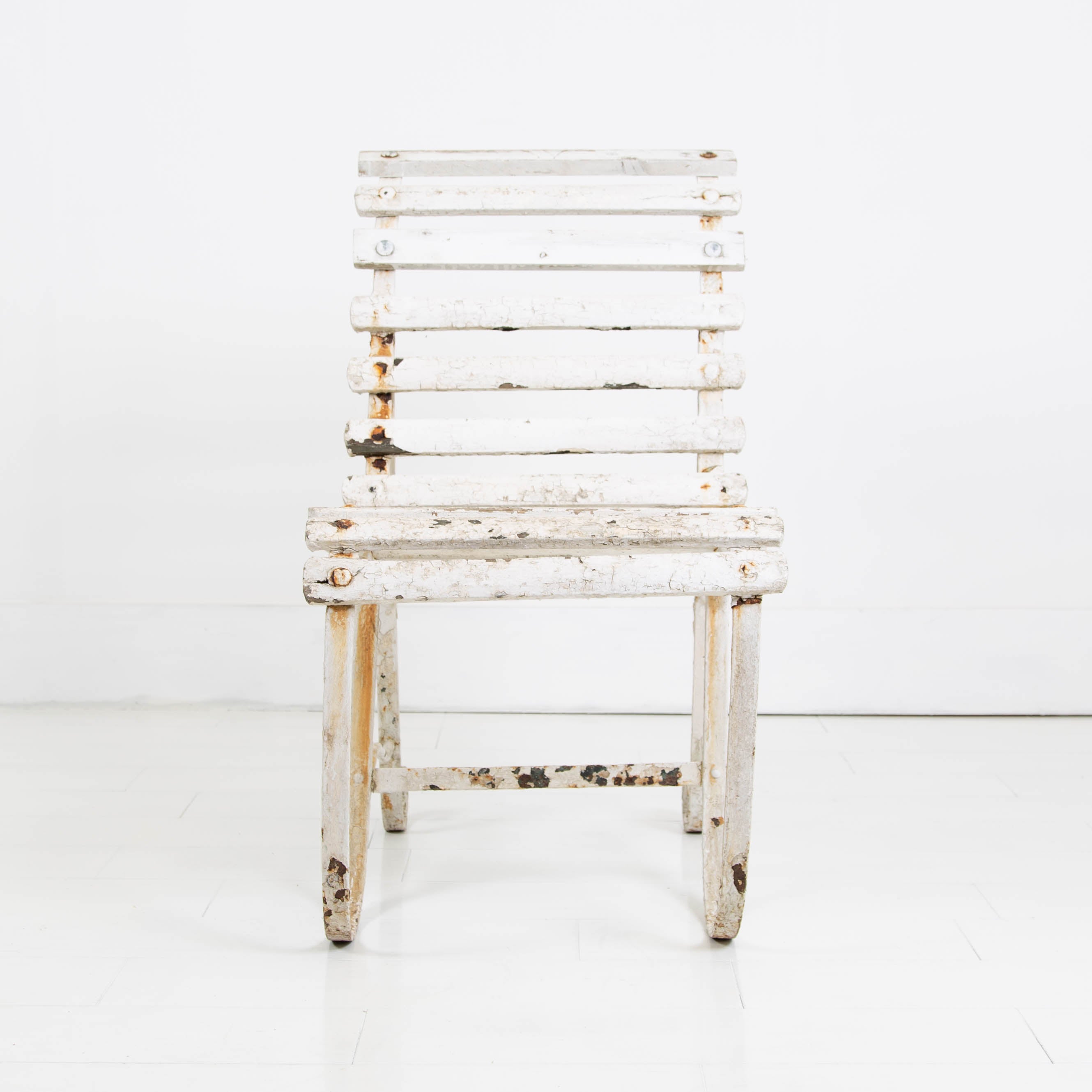 Edwardian Wrought Iron and Slatted Wood Garden Seat